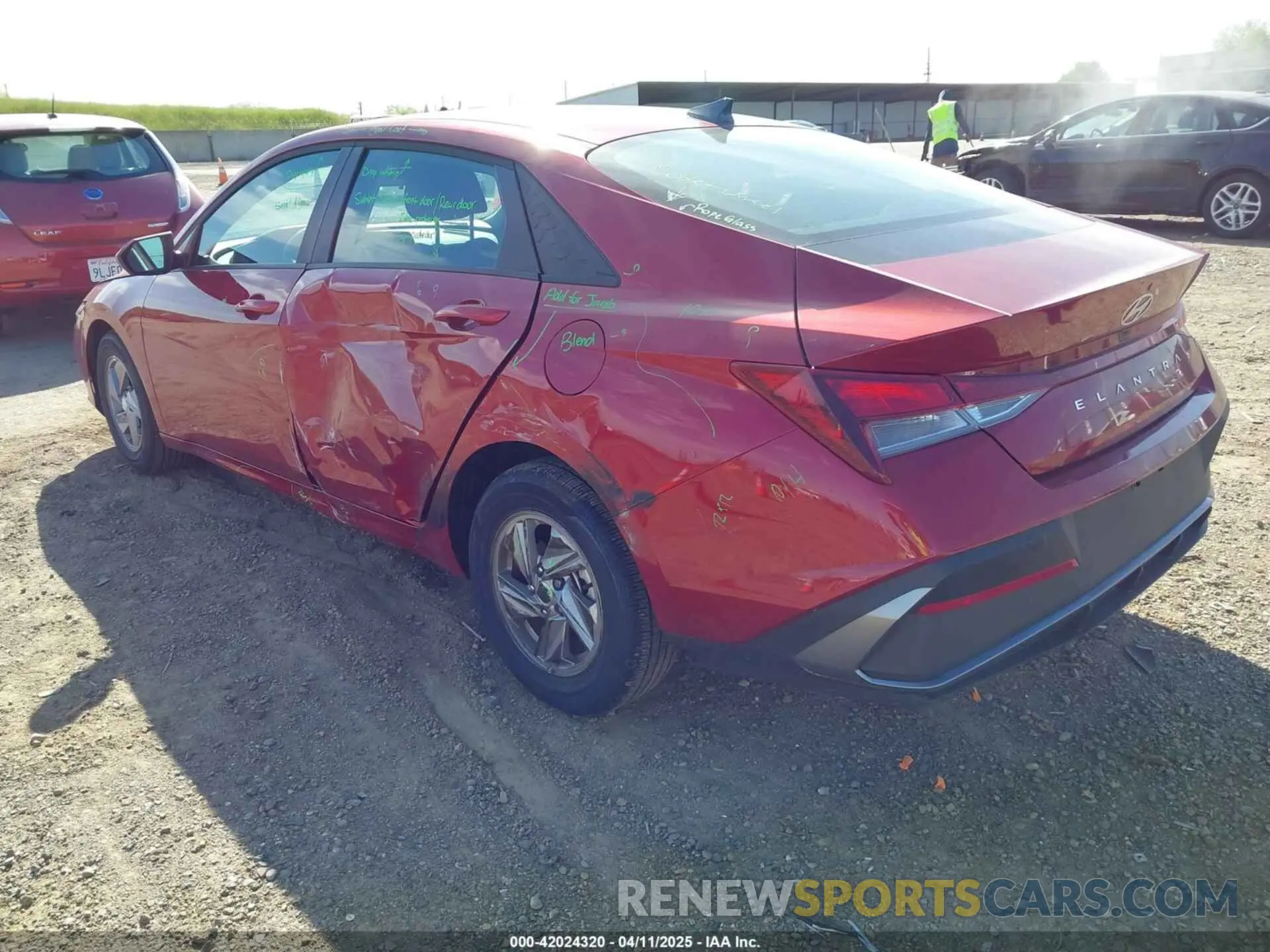 3 fotografías del automóvil dañado KMHLL4DG6SU864299 HYUNDAI ELANTRA 2025