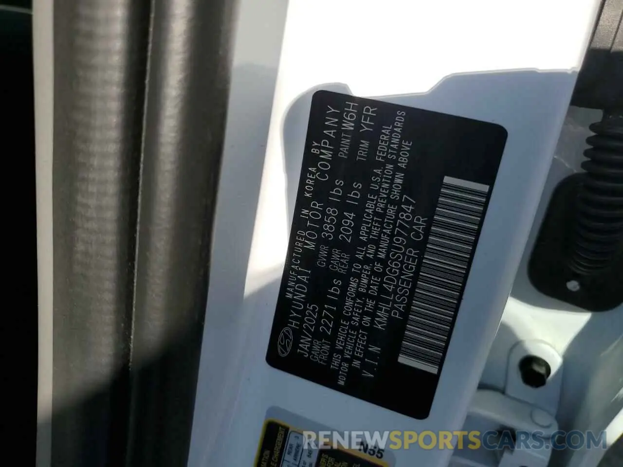 12 fotografías del automóvil dañado KMHLL4DG6SU977847 HYUNDAI ELANTRA 2025