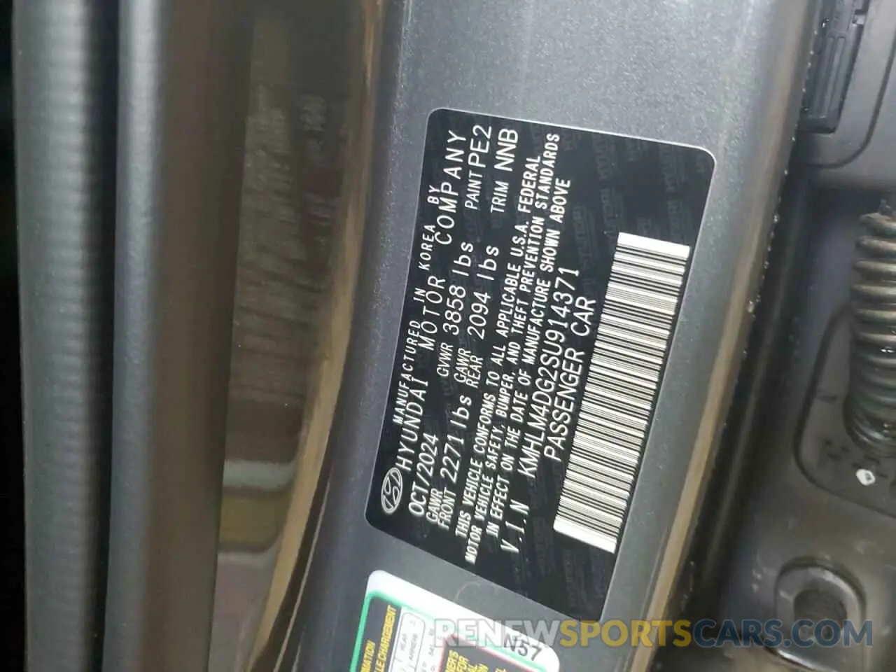 12 fotografías del automóvil dañado KMHLM4DG2SU914371 HYUNDAI ELANTRA 2025