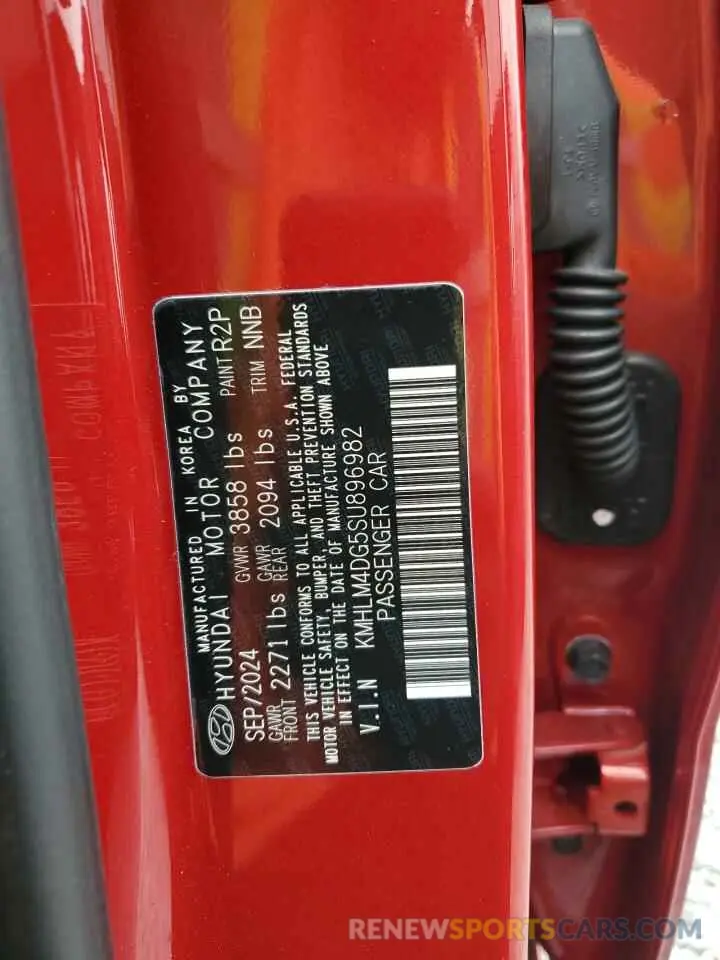 15 fotografías del automóvil dañado KMHLM4DG5SU896982 HYUNDAI ELANTRA 2025