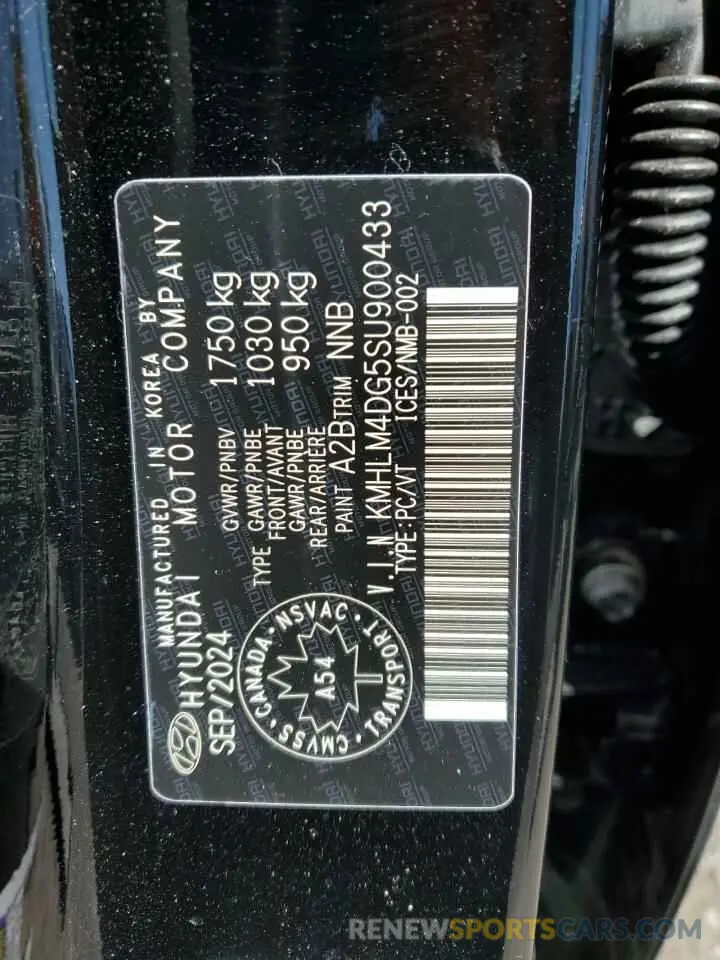 13 fotografías del automóvil dañado KMHLM4DG5SU900433 HYUNDAI ELANTRA 2025