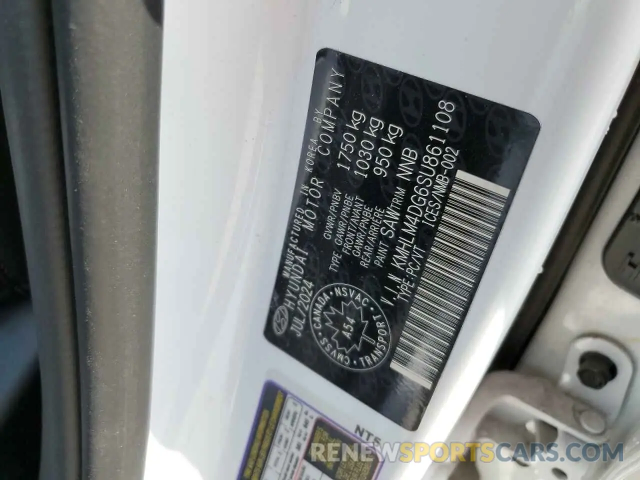12 fotografías del automóvil dañado KMHLM4DG6SU861108 HYUNDAI ELANTRA 2025
