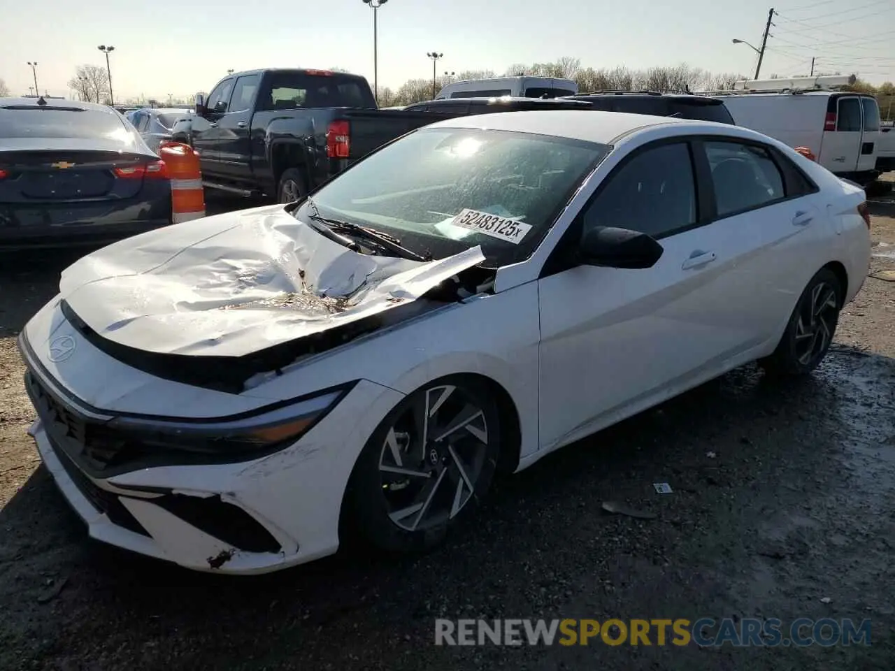 1 fotografías del automóvil dañado KMHLM4DG8SU880114 HYUNDAI ELANTRA 2025