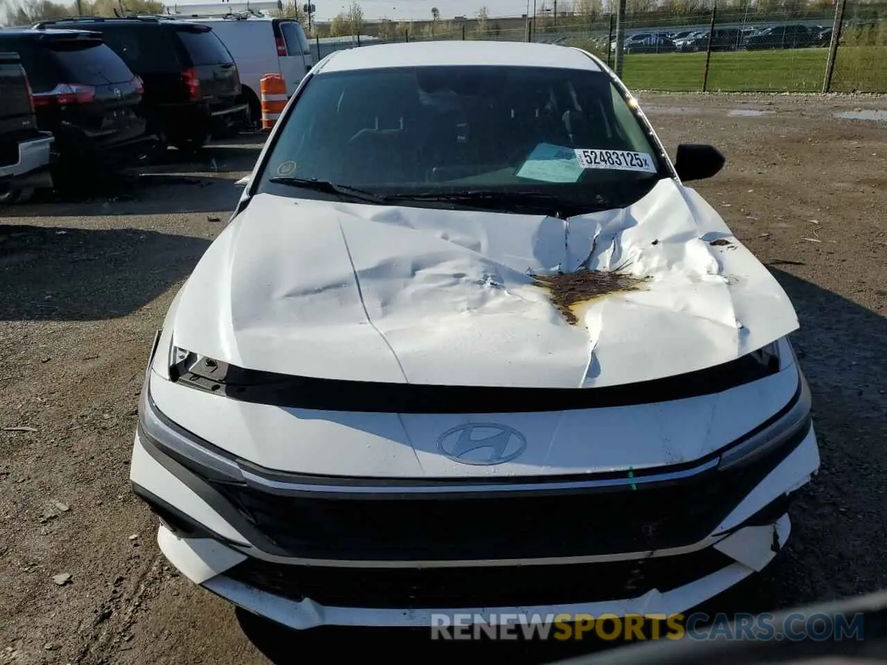 5 fotografías del automóvil dañado KMHLM4DG8SU880114 HYUNDAI ELANTRA 2025