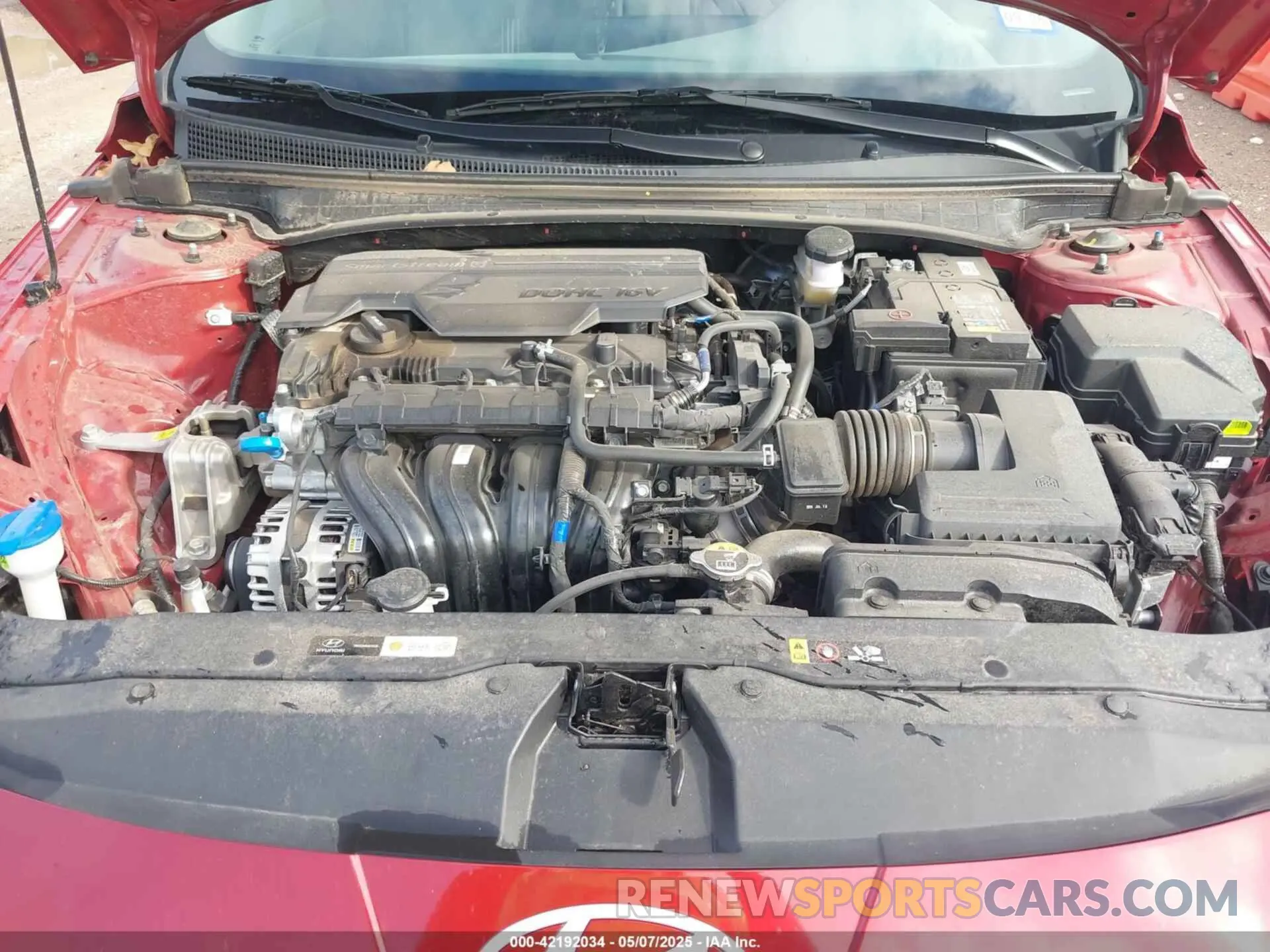 10 fotografías del automóvil dañado KMHLS4DG0SU880288 HYUNDAI ELANTRA 2025