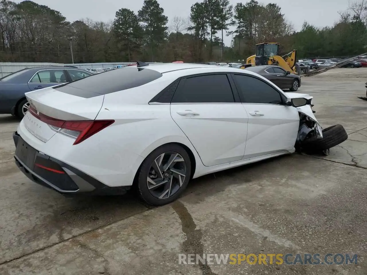 3 fotografías del automóvil dañado KMHLS4DG2SU858311 HYUNDAI ELANTRA 2025