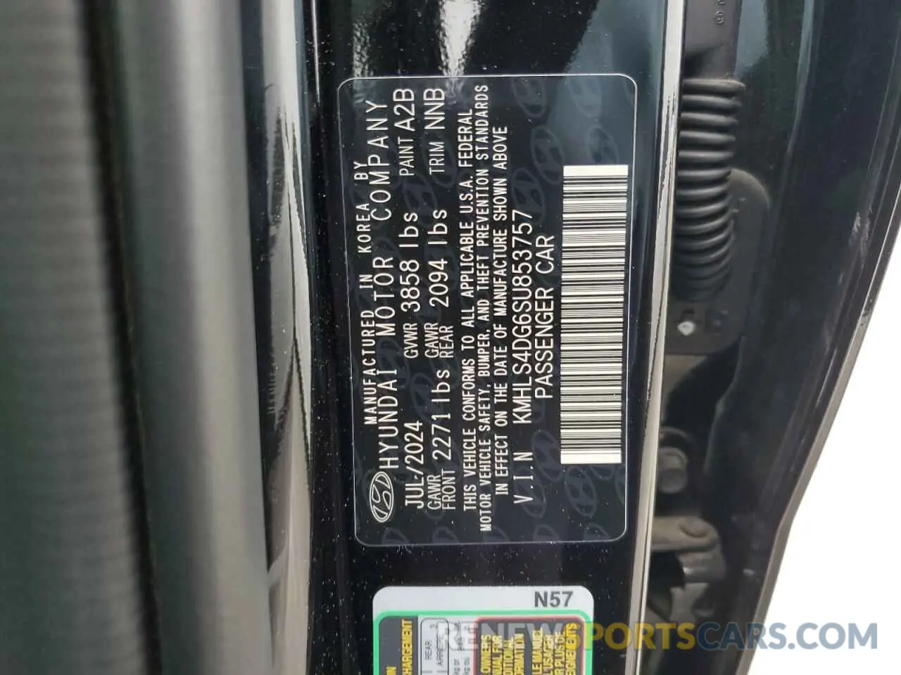 13 fotografías del automóvil dañado KMHLS4DG6SU853757 HYUNDAI ELANTRA 2025