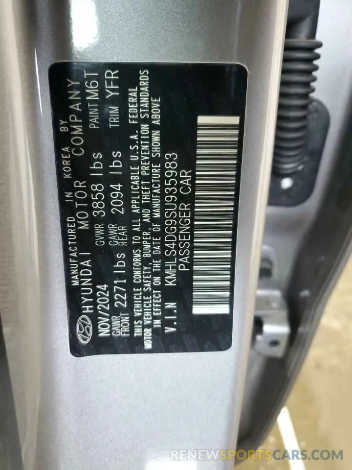 13 fotografías del automóvil dañado KMHLS4DG9SU935983 HYUNDAI ELANTRA 2025