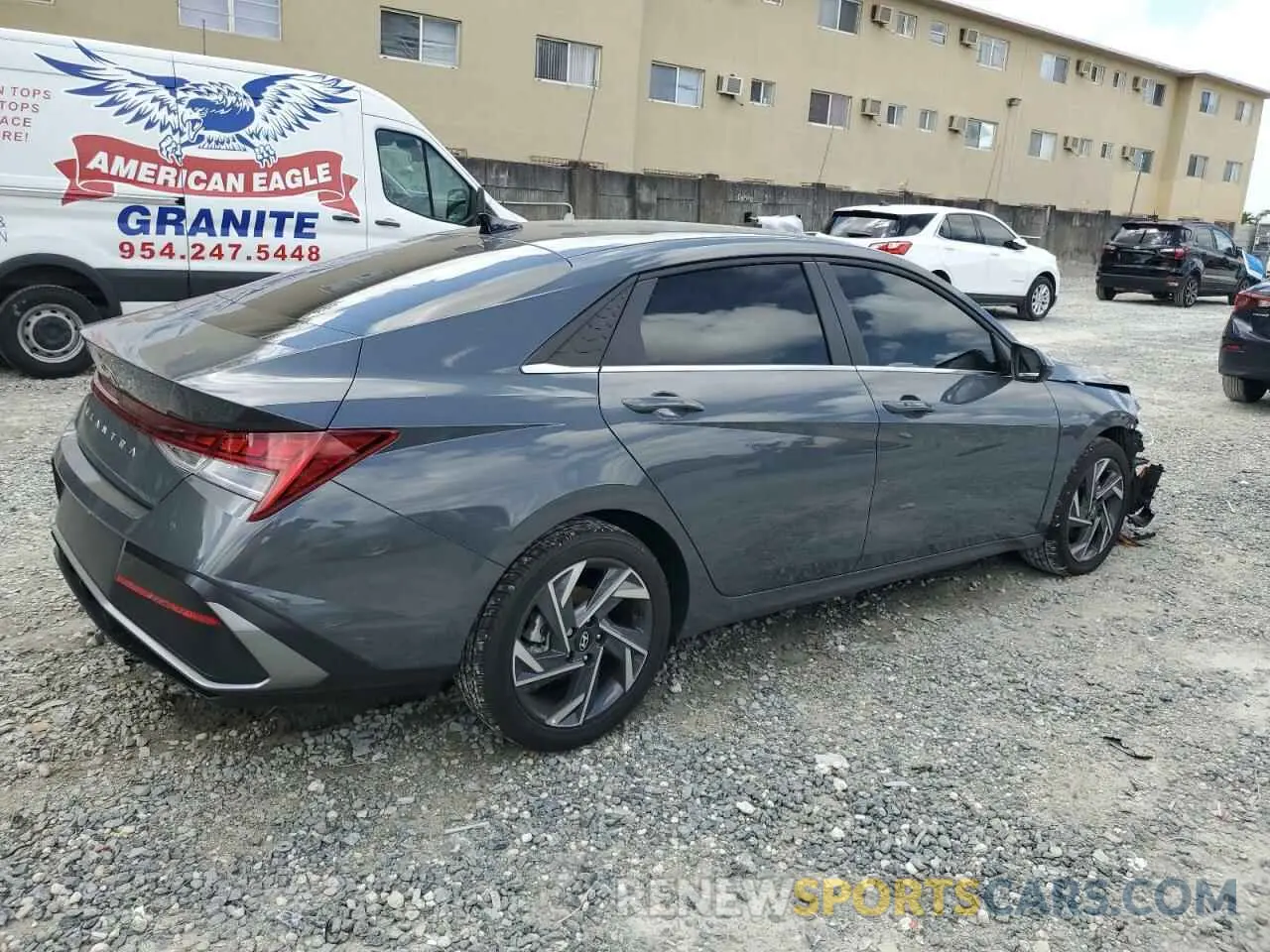 3 fotografías del automóvil dañado KMHLS4DGXSU877155 HYUNDAI ELANTRA 2025