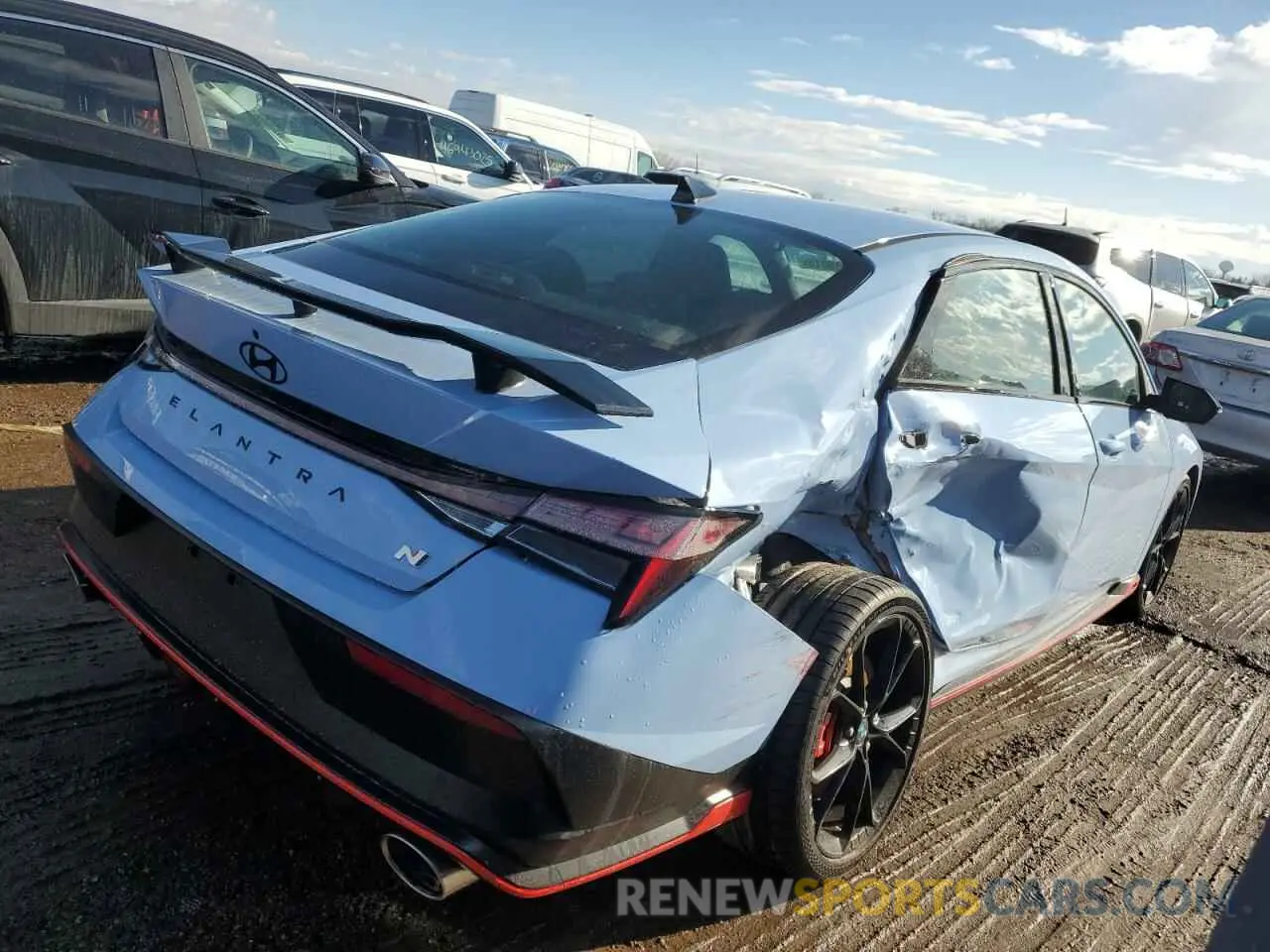 3 fotografías del automóvil dañado KMHLW4DK8SU024018 HYUNDAI ELANTRA 2025