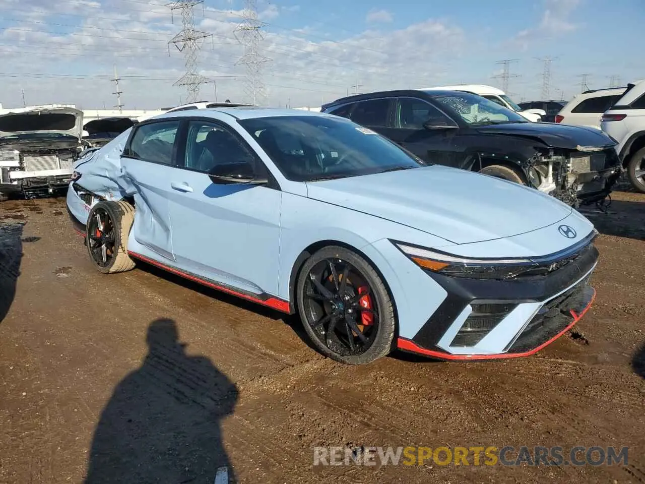 4 fotografías del automóvil dañado KMHLW4DK8SU024018 HYUNDAI ELANTRA 2025