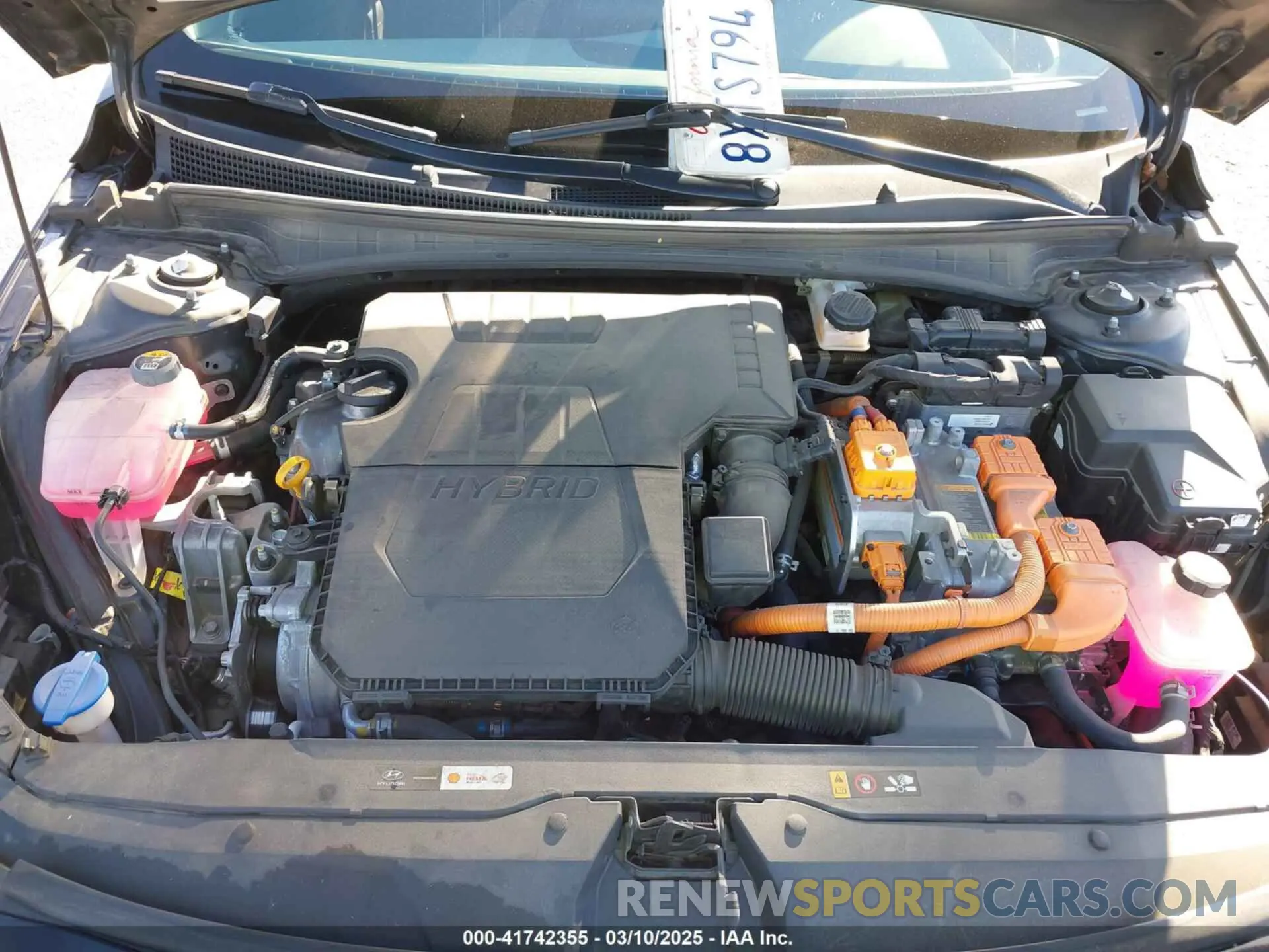 10 fotografías del automóvil dañado KMHLM4AJ8MU012133 HYUNDAI ELANTRA HYBRID 2021
