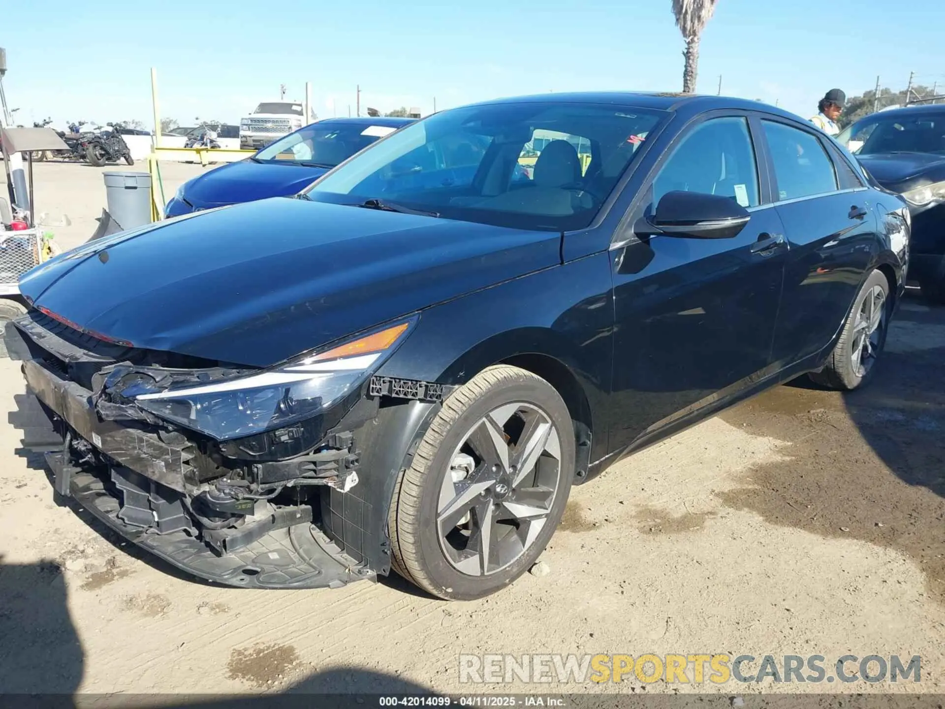 2 fotografías del automóvil dañado KMHLN4AJ4MU005340 HYUNDAI ELANTRA HYBRID 2021