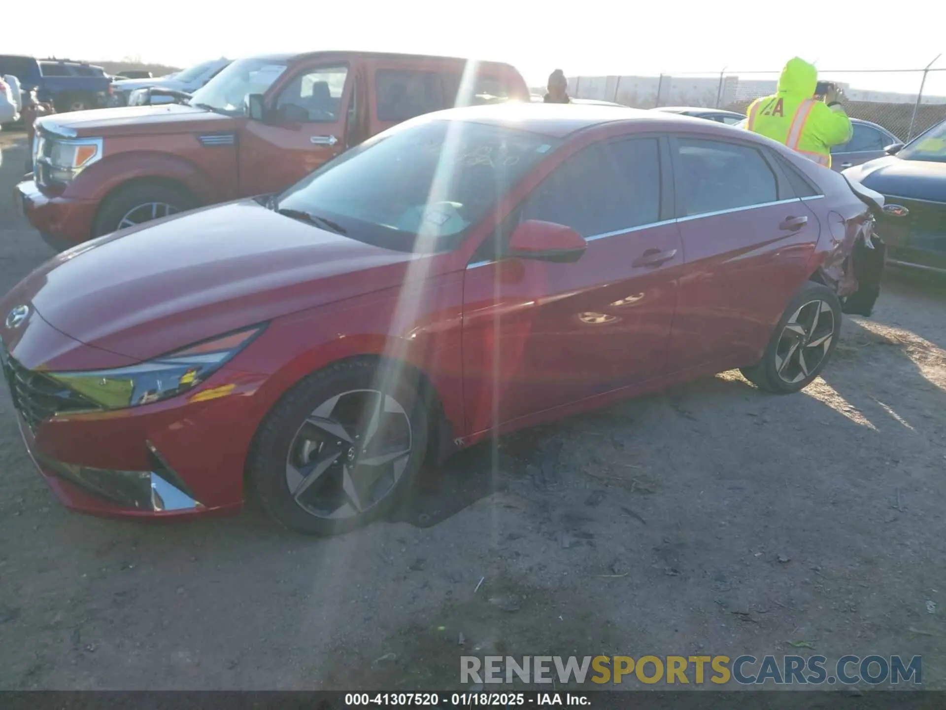 2 fotografías del automóvil dañado KMHLN4AJ9MU010243 HYUNDAI ELANTRA HYBRID 2021