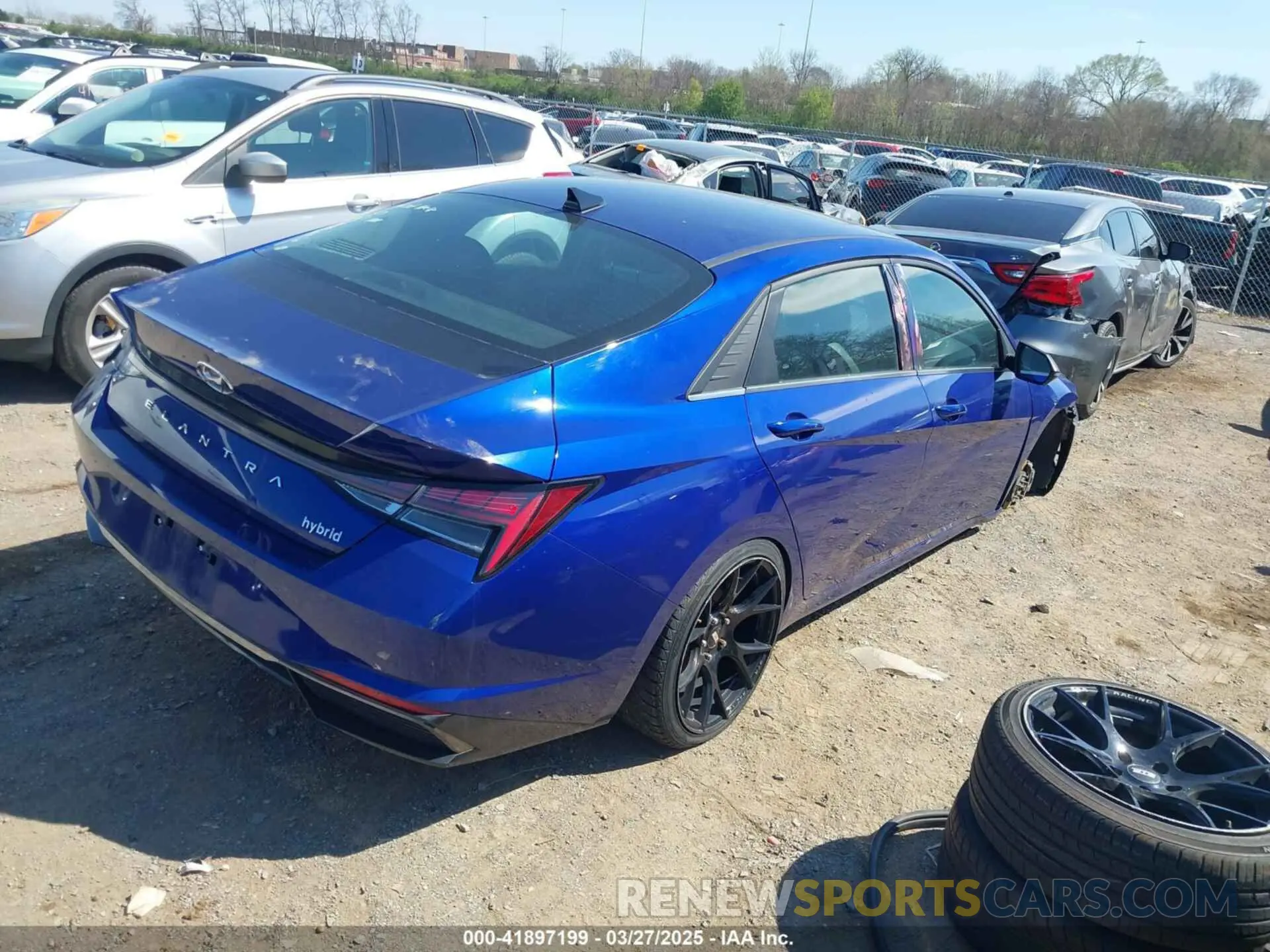 4 fotografías del automóvil dañado KMHLN4AJXMU006346 HYUNDAI ELANTRA HYBRID 2021