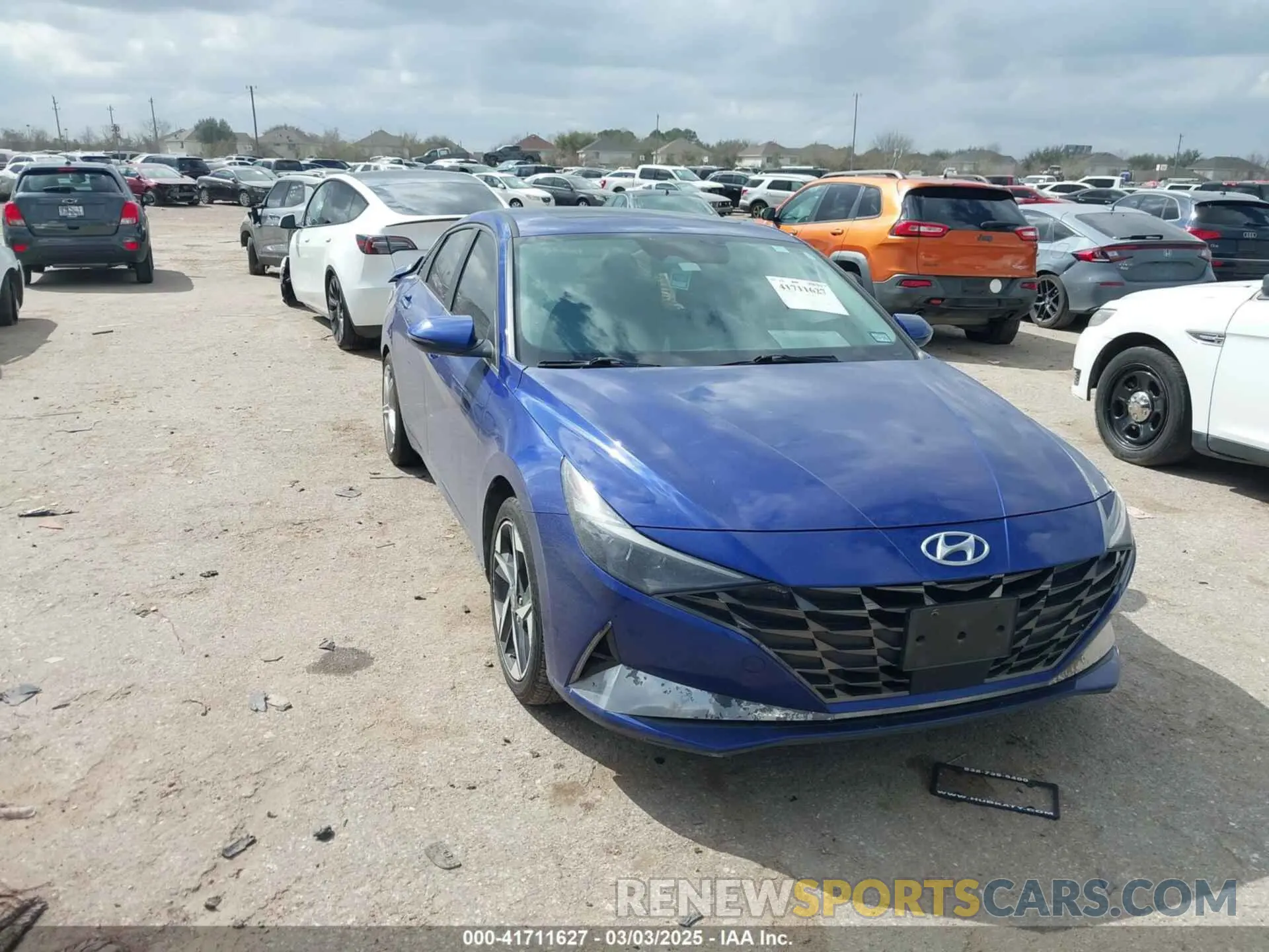 1 fotografías del automóvil dañado KMHLN4AJXMU007769 HYUNDAI ELANTRA HYBRID 2021