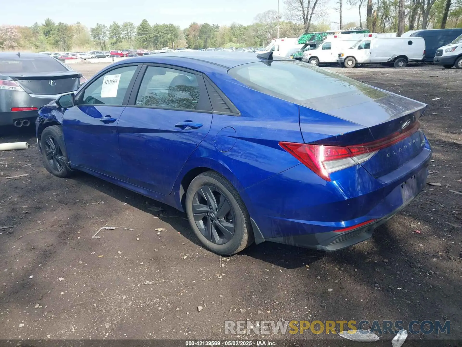 3 fotografías del automóvil dañado KMHLM4AJ0NU023998 HYUNDAI ELANTRA HYBRID 2022