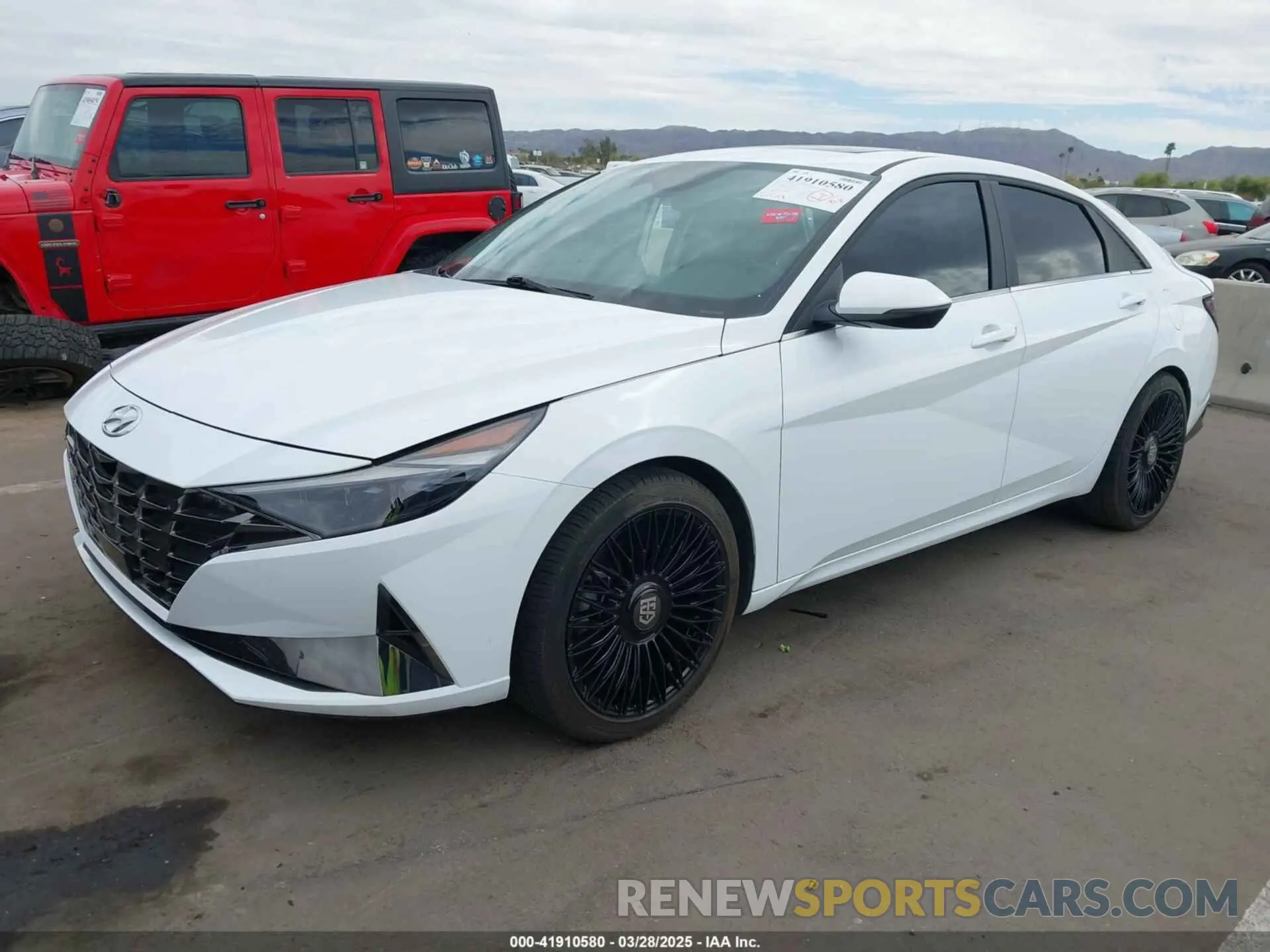 2 fotografías del automóvil dañado KMHLN4AJ1NU020606 HYUNDAI ELANTRA HYBRID 2022
