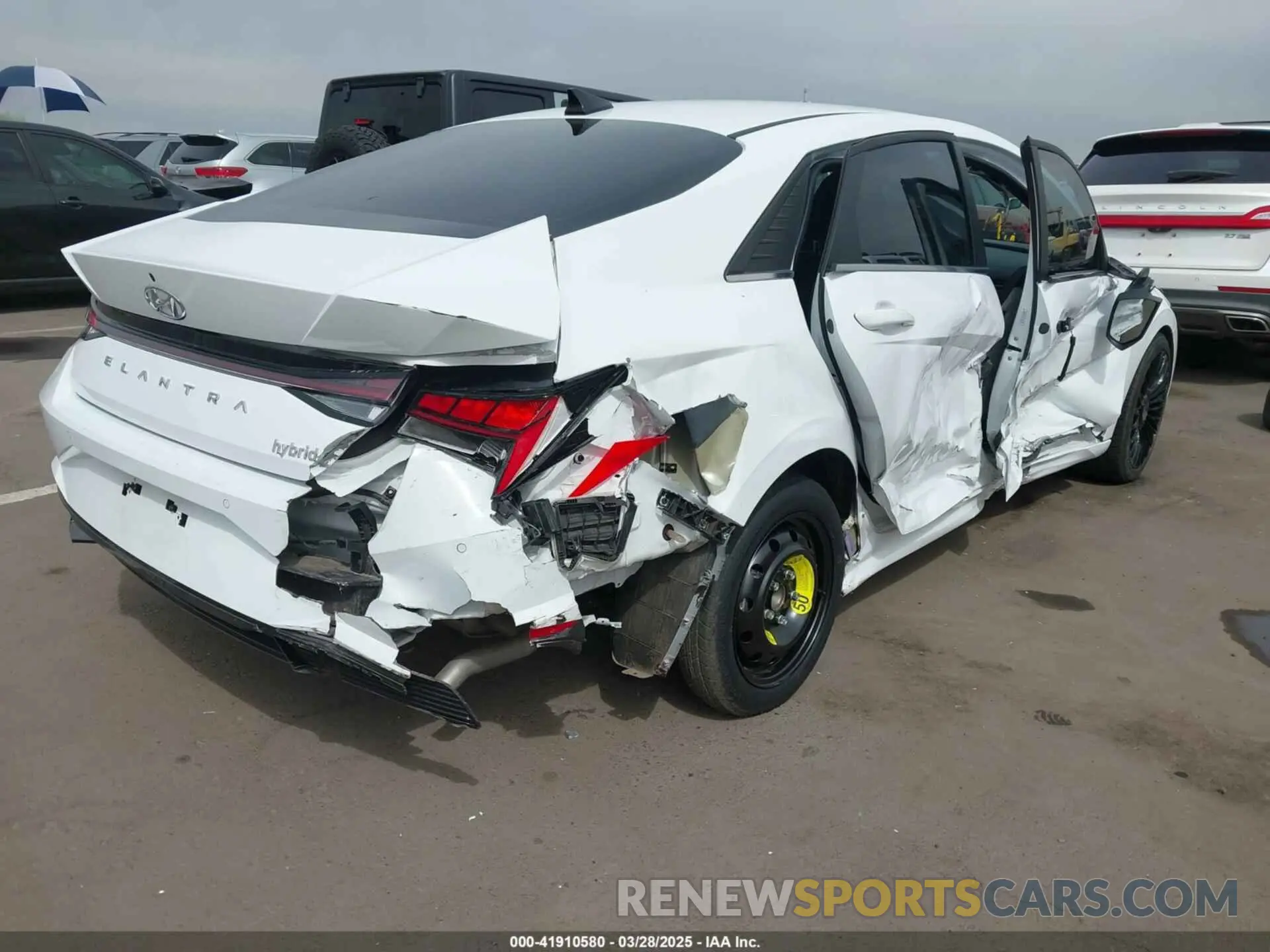 4 fotografías del automóvil dañado KMHLN4AJ1NU020606 HYUNDAI ELANTRA HYBRID 2022