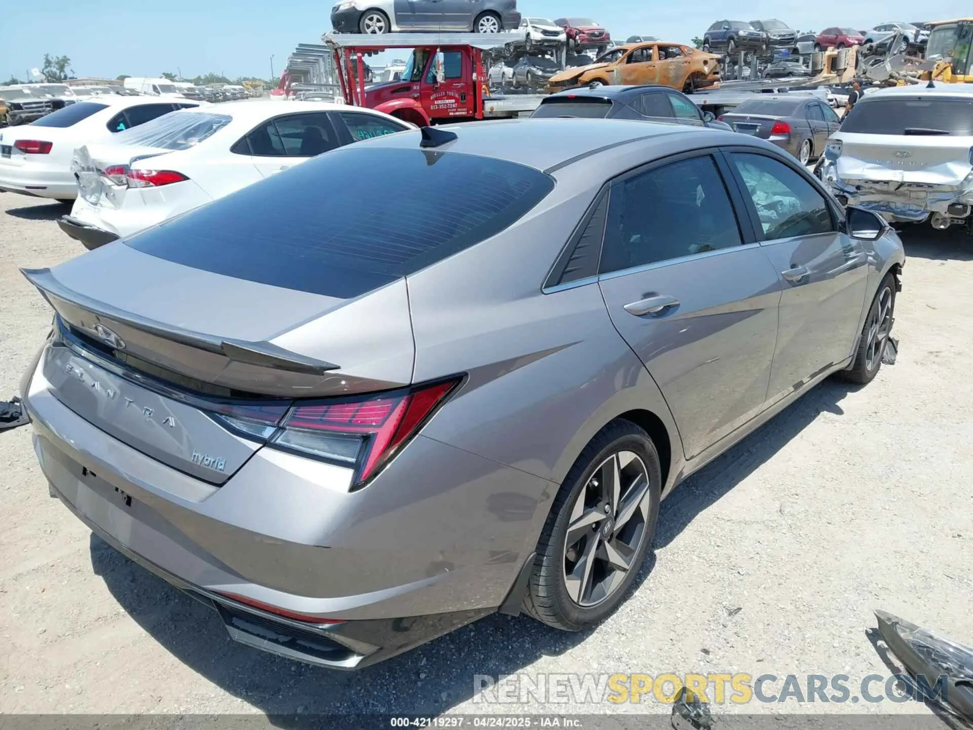 4 fotografías del automóvil dañado KMHLN4AJ1NU027118 HYUNDAI ELANTRA HYBRID 2022