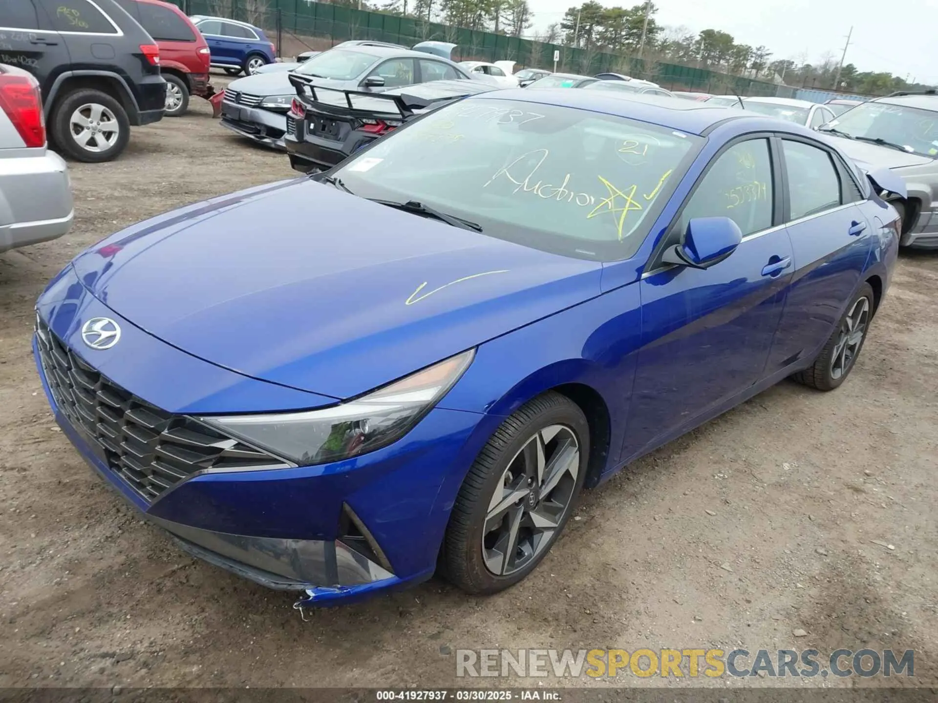 2 fotografías del automóvil dañado KMHLN4AJ4NU019787 HYUNDAI ELANTRA HYBRID 2022
