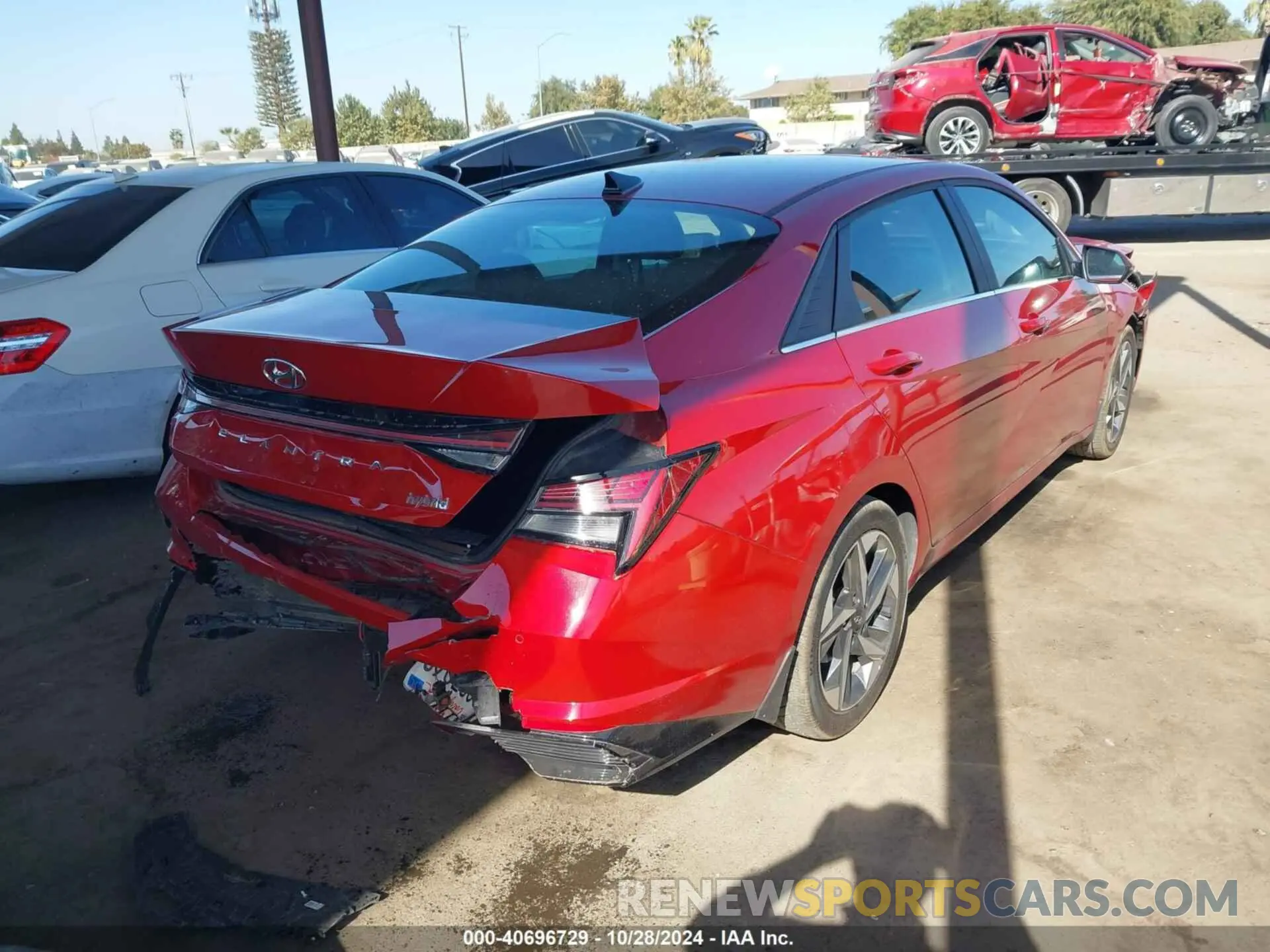 4 fotografías del automóvil dañado KMHLN4AJ6NU013909 HYUNDAI ELANTRA HYBRID 2022
