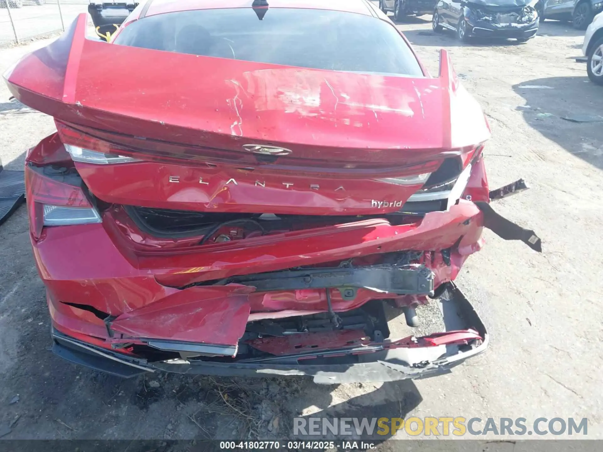 6 fotografías del automóvil dañado KMHLN4AJ3PU050791 HYUNDAI ELANTRA HYBRID 2023