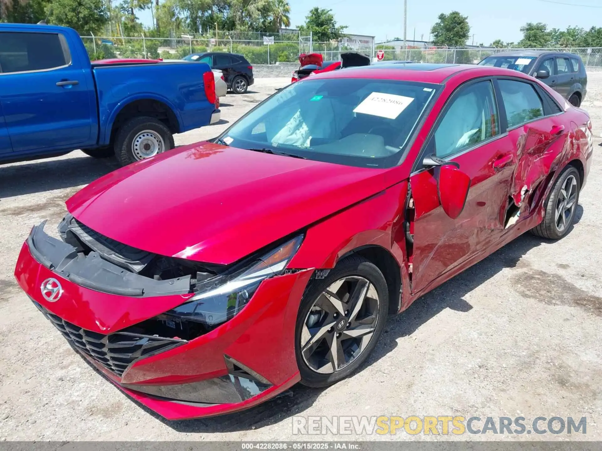 2 fotografías del automóvil dañado KMHLN4AJ7PU047487 HYUNDAI ELANTRA HYBRID 2023