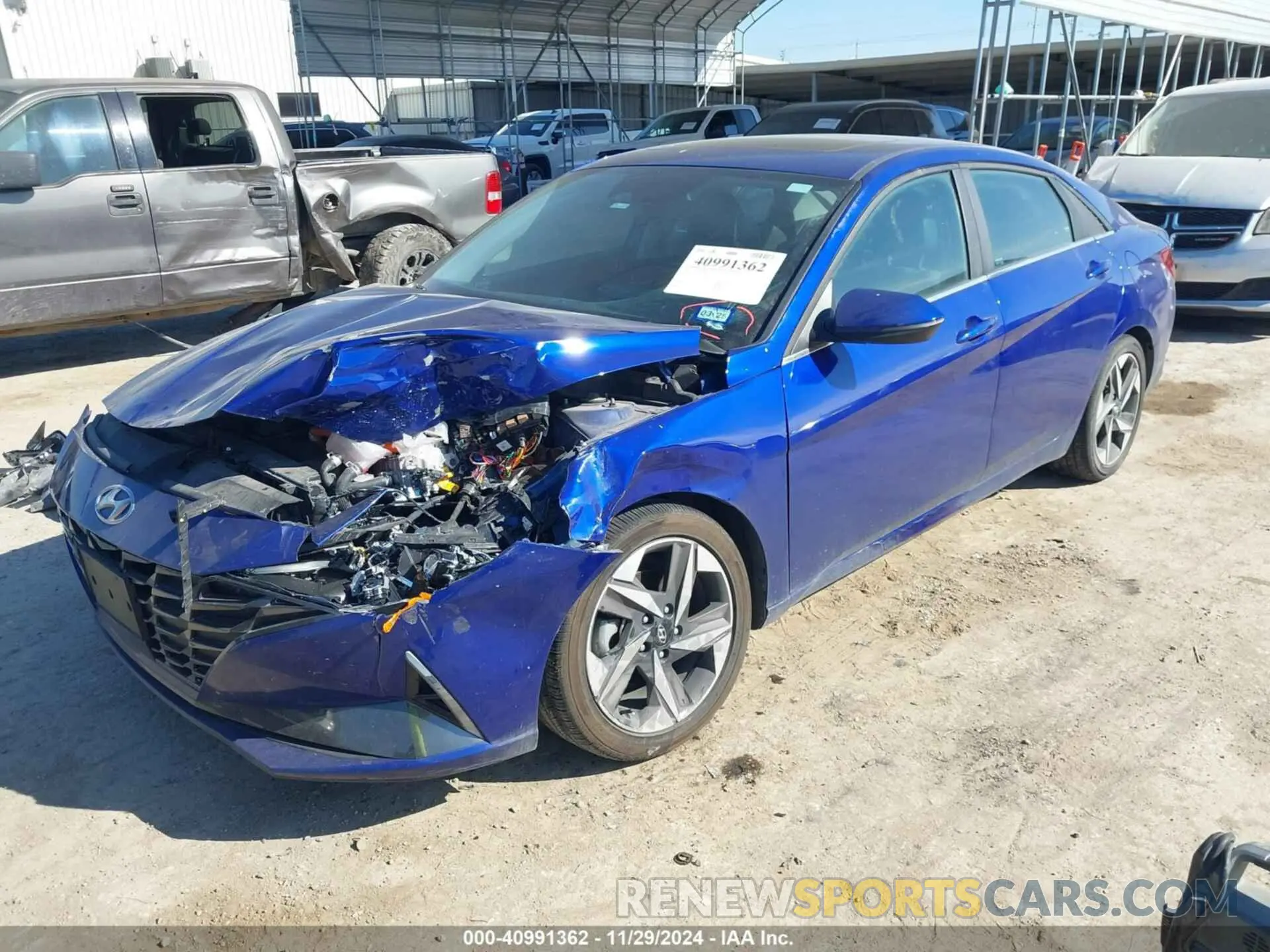 2 fotografías del automóvil dañado KMHLN4AJXPU063263 HYUNDAI ELANTRA HYBRID 2023