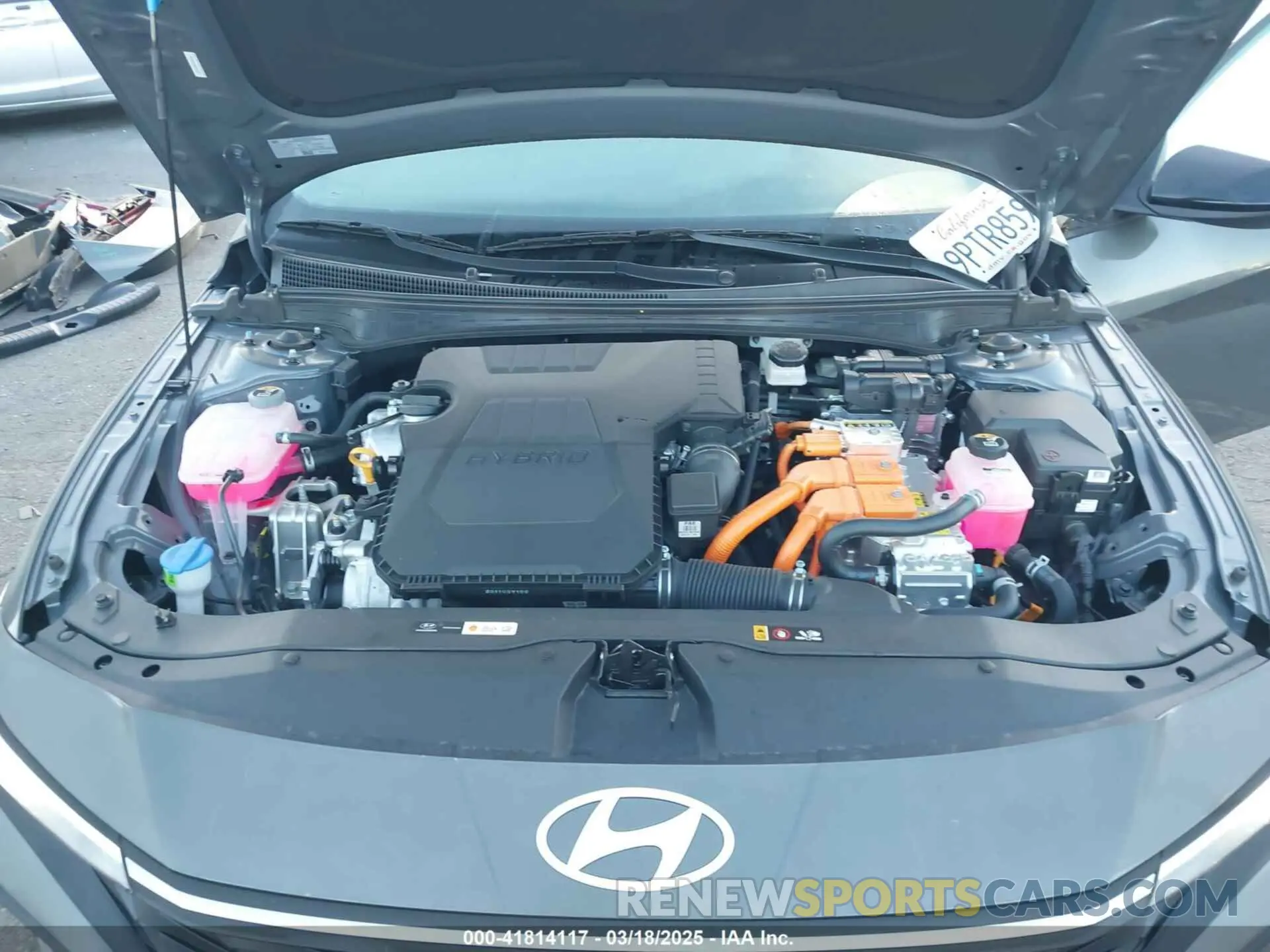 10 fotografías del automóvil dañado KMHLM4DJ9SU131219 HYUNDAI ELANTRA HYBRID 2025