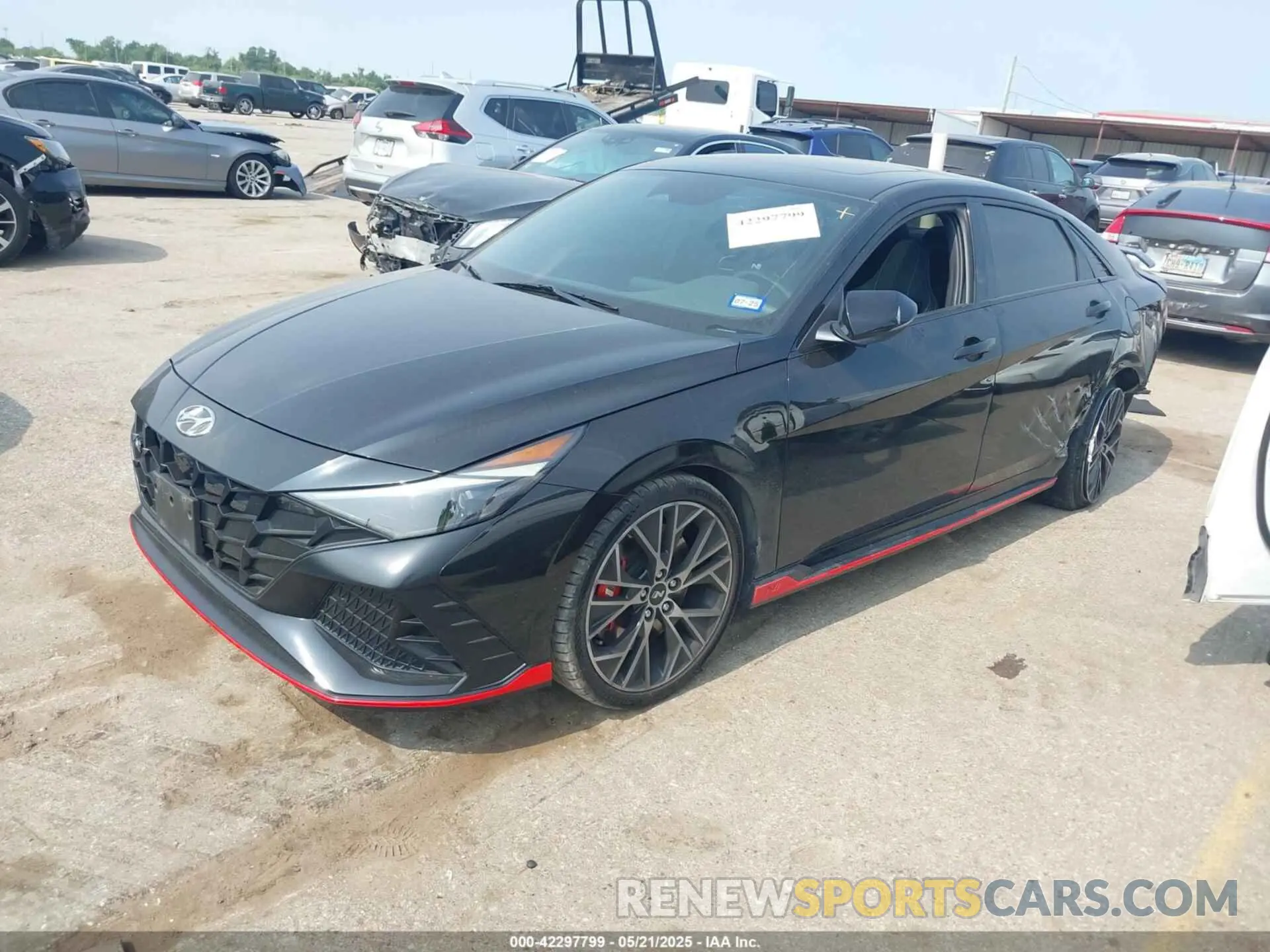 2 fotografías del automóvil dañado KMHLW4AK6NU005962 HYUNDAI ELANTRA N 2022