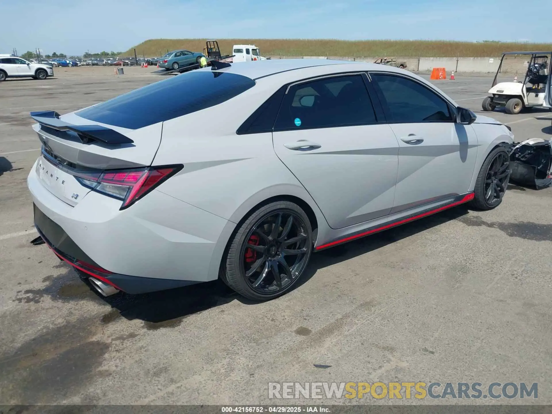 4 fotografías del automóvil dañado KMHLW4AK9NU008435 HYUNDAI ELANTRA N 2022