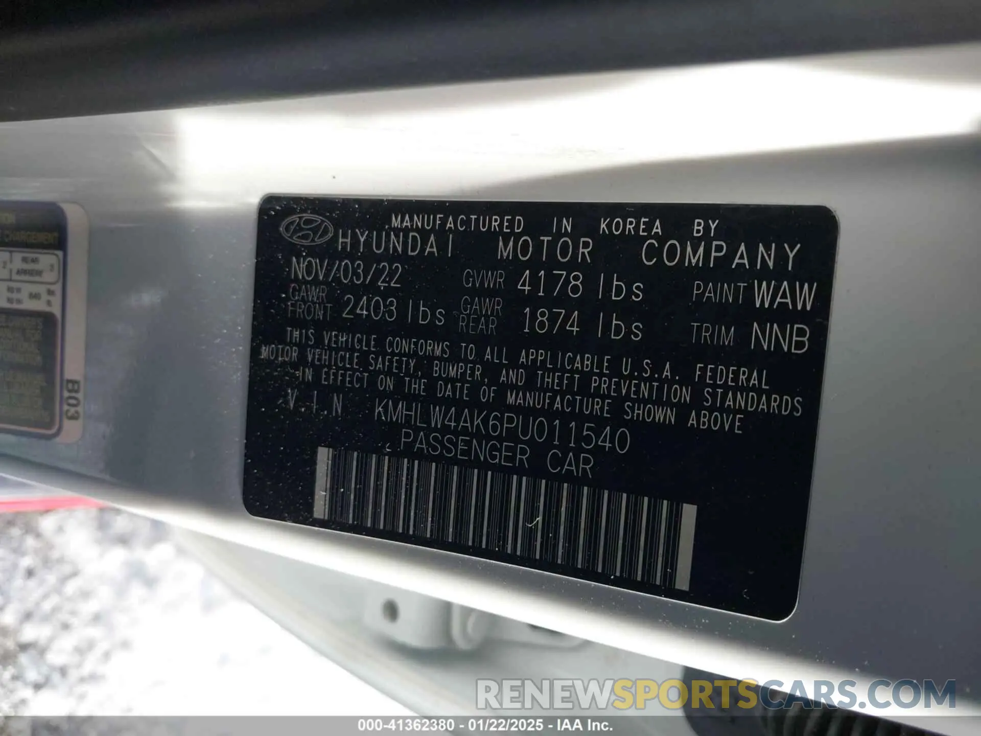 9 fotografías del automóvil dañado KMHLW4AK6PU011540 HYUNDAI ELANTRA N 2023