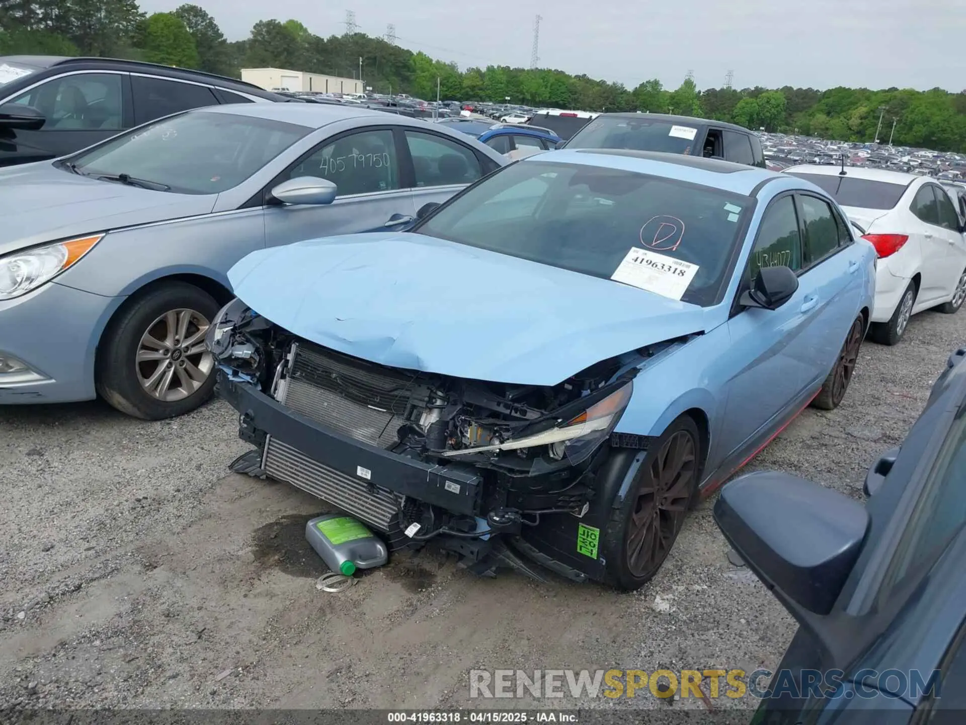 2 fotografías del automóvil dañado KMHLW4AK6PU015054 HYUNDAI ELANTRA N 2023