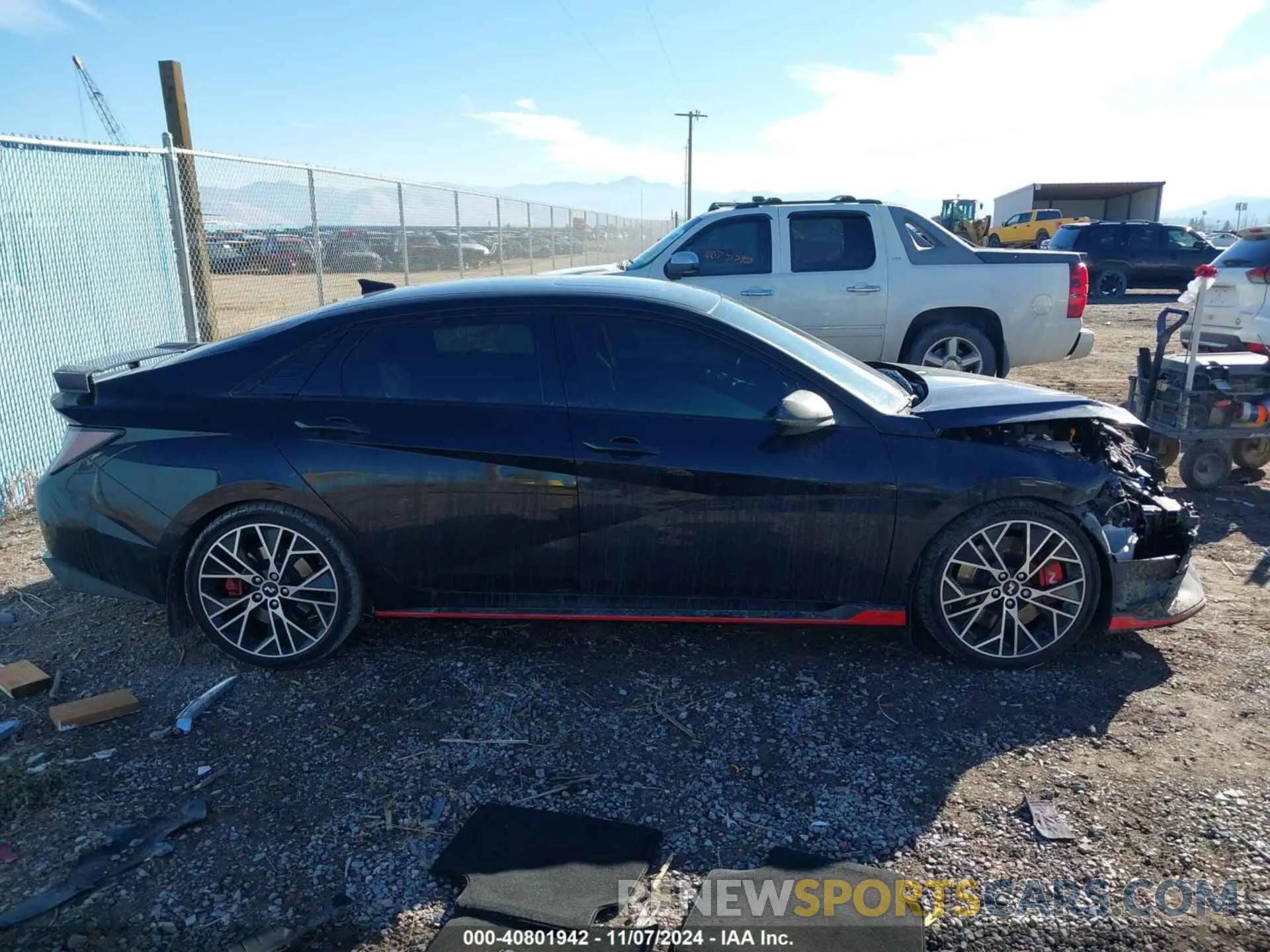14 fotografías del automóvil dañado KMHLW4AKXPU016434 HYUNDAI ELANTRA N 2023
