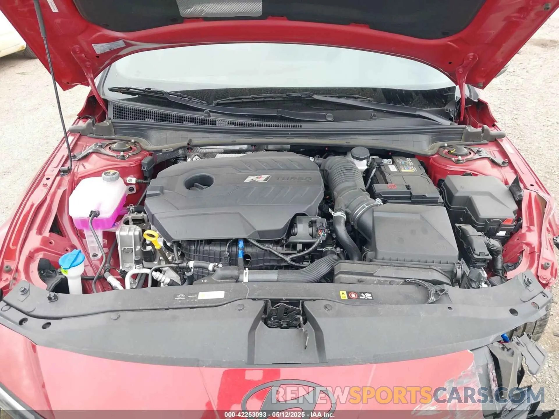 10 fotografías del automóvil dañado KMHLW4DK4SU026154 HYUNDAI ELANTRA N 2025