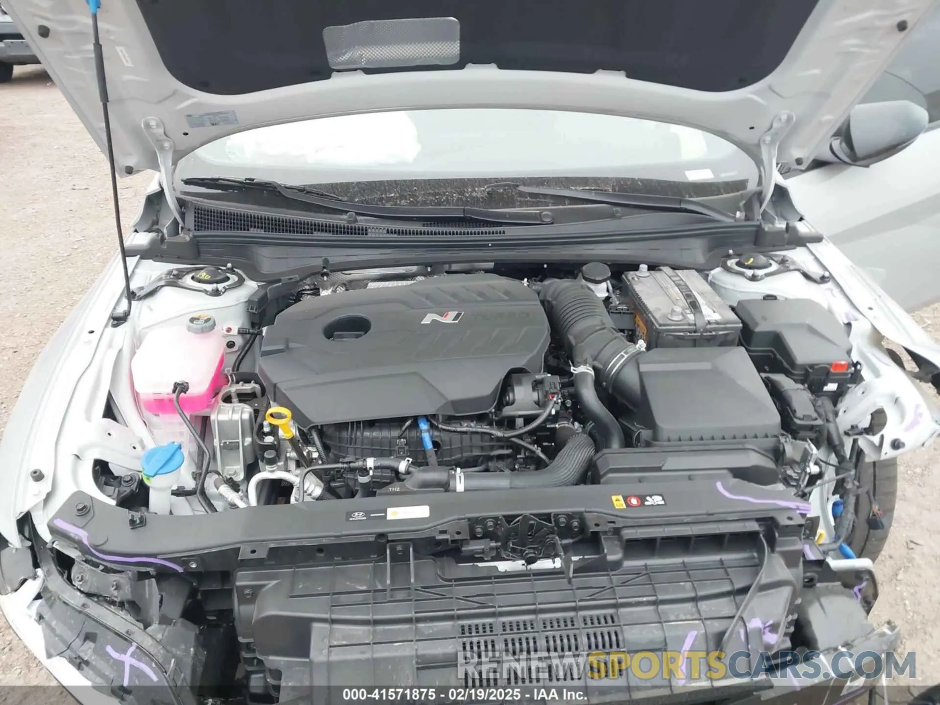 10 fotografías del automóvil dañado KMHLW4DK5SU024929 HYUNDAI ELANTRA N 2025