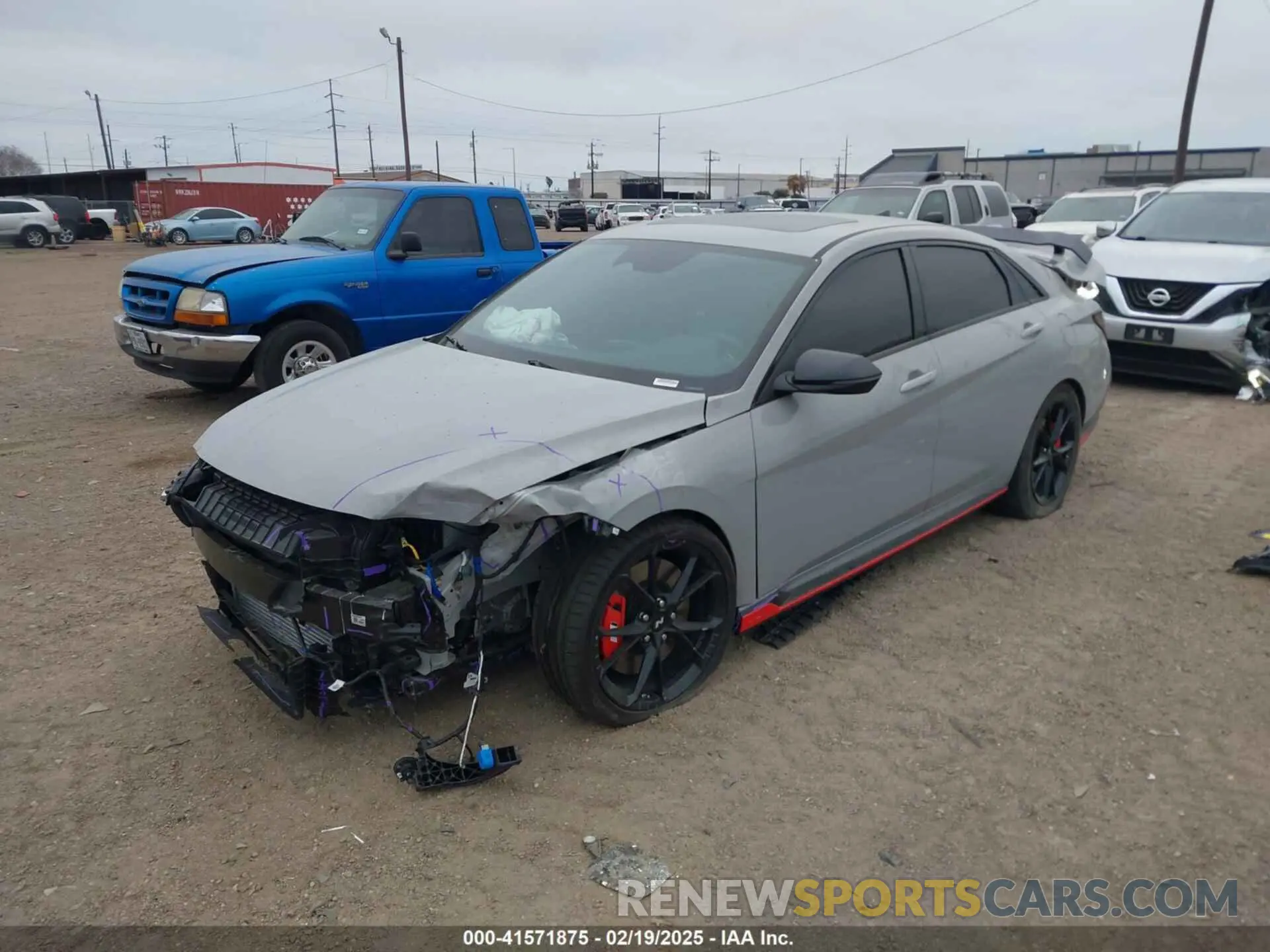2 fotografías del automóvil dañado KMHLW4DK5SU024929 HYUNDAI ELANTRA N 2025