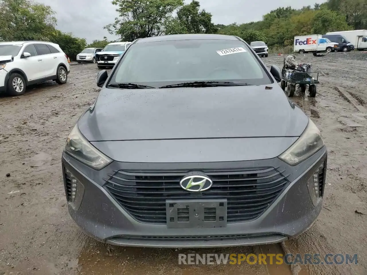 5 fotografías del automóvil dañado KMHC75LC4HU020456 HYUNDAI IONIQ 2017