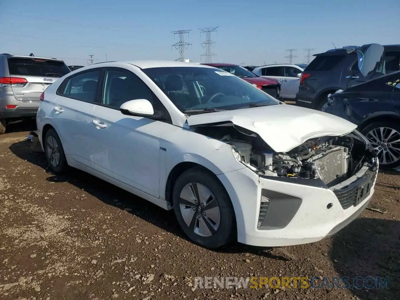 4 fotografías del automóvil dañado KMHC65LC0KU160188 HYUNDAI IONIQ 2019