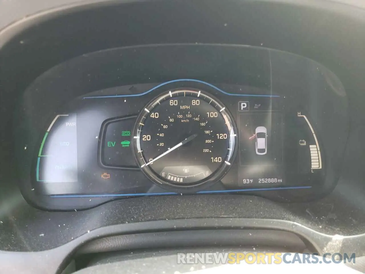 9 fotografías del automóvil dañado KMHC65LC1KU176027 HYUNDAI IONIQ 2019