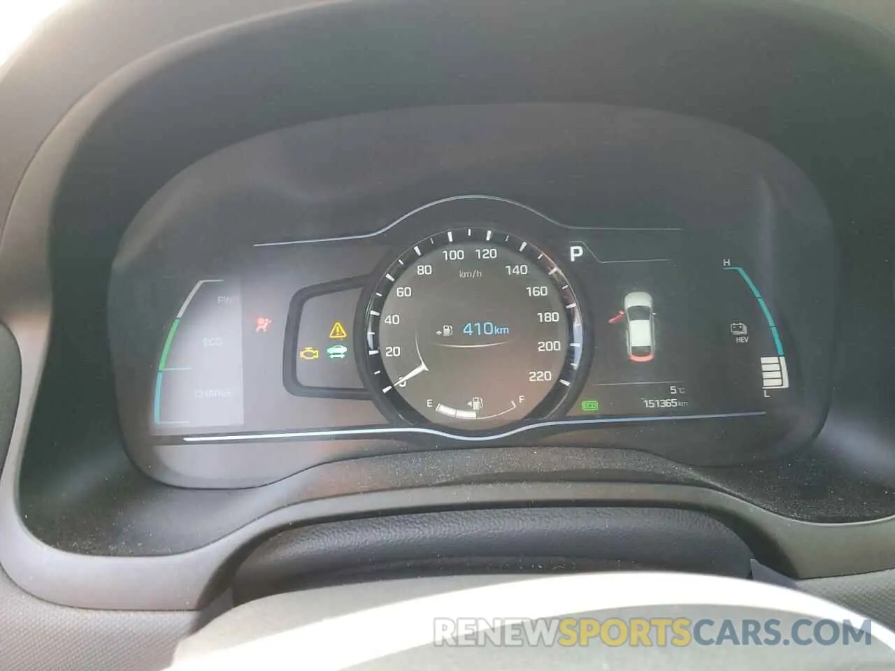 9 fotografías del automóvil dañado KMHC65LD8KU107201 HYUNDAI IONIQ 2019