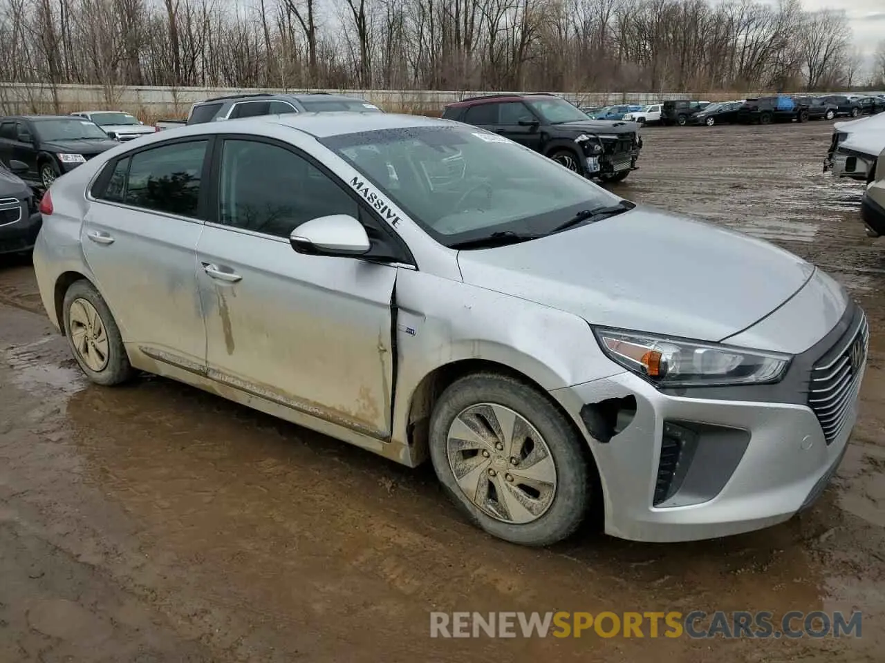 4 fotografías del automóvil dañado KMHC75LC3KU137470 HYUNDAI IONIQ 2019
