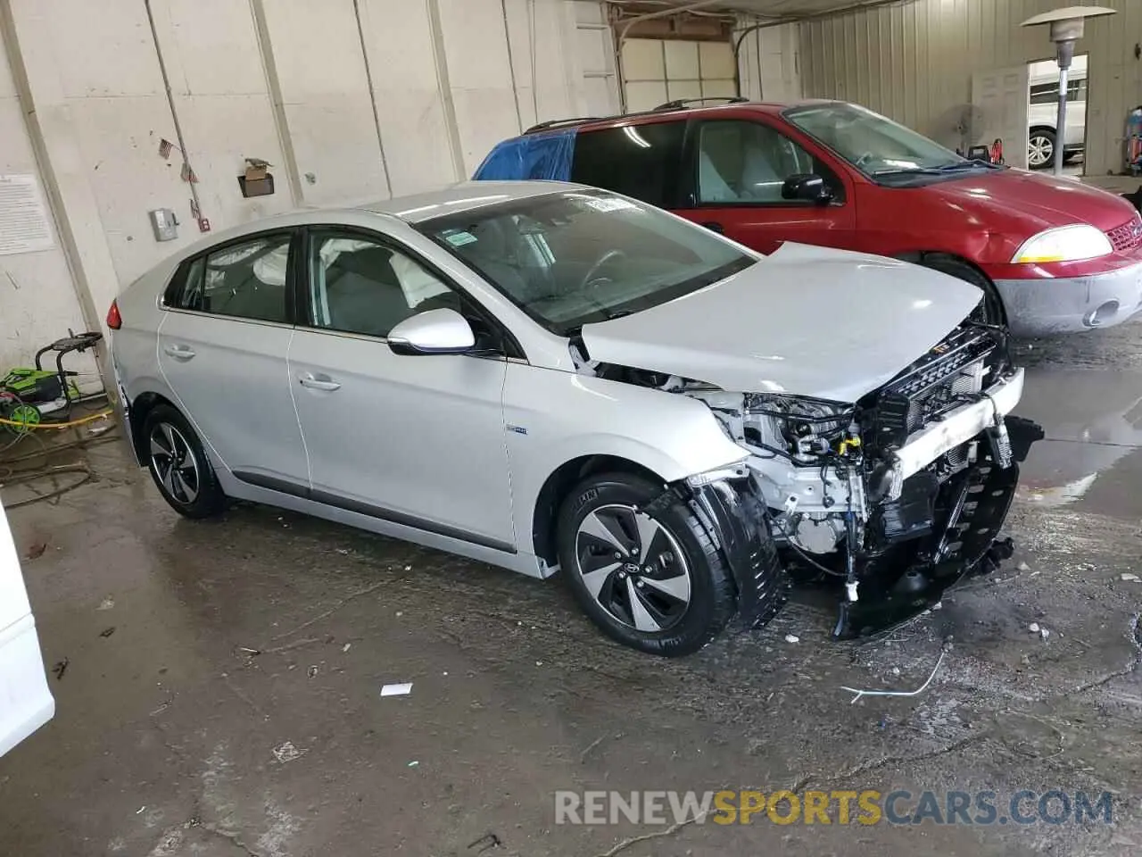 4 fotografías del automóvil dañado KMHC75LC4KU119558 HYUNDAI IONIQ 2019