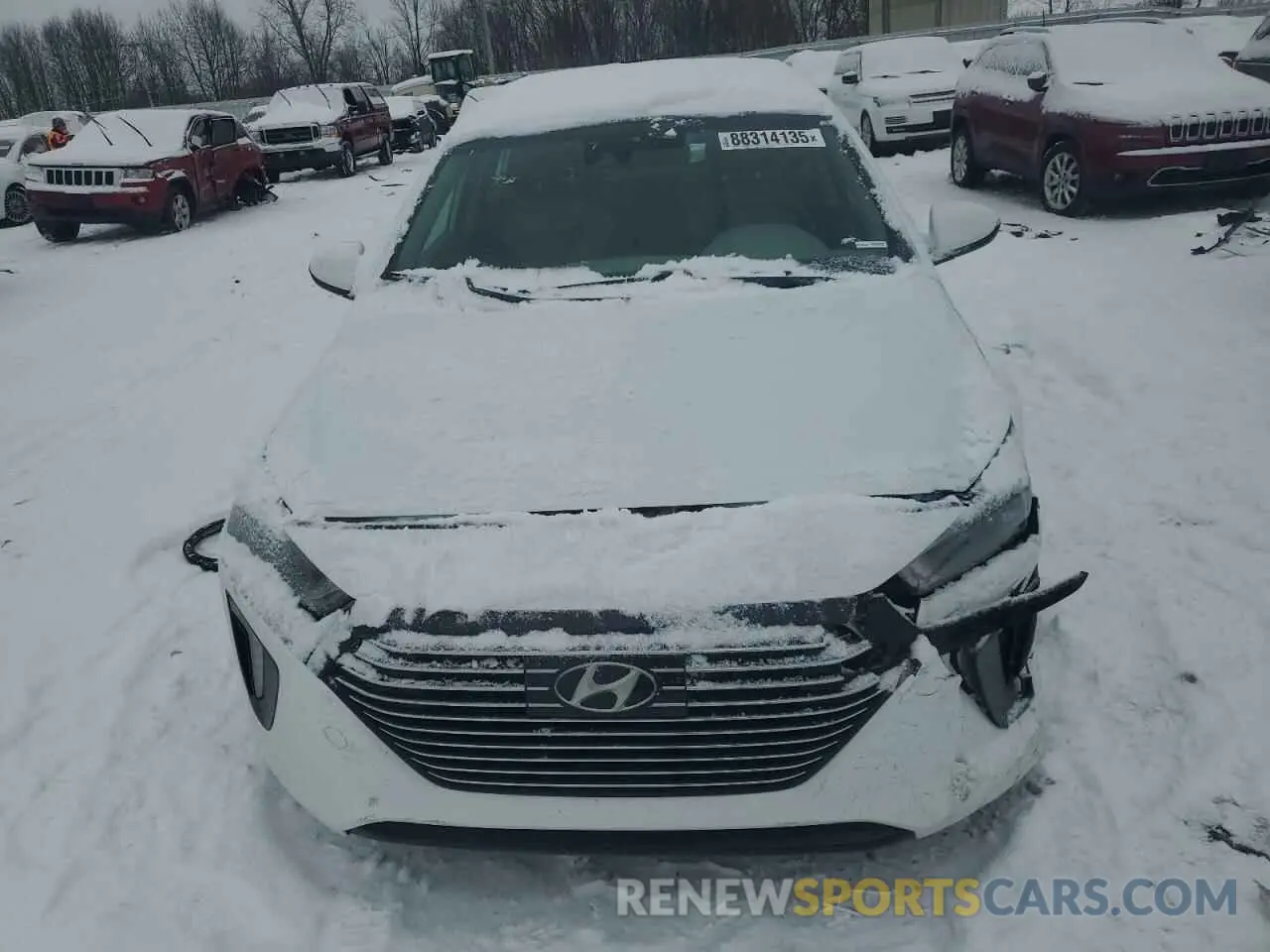 5 fotografías del automóvil dañado KMHC75LC8KU136654 HYUNDAI IONIQ 2019