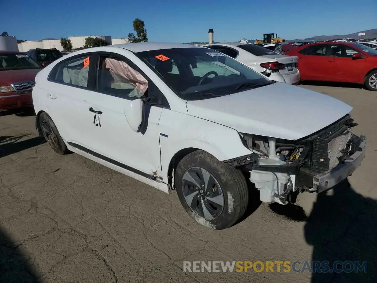 4 fotografías del automóvil dañado KMHC75LCXKU124716 HYUNDAI IONIQ 2019