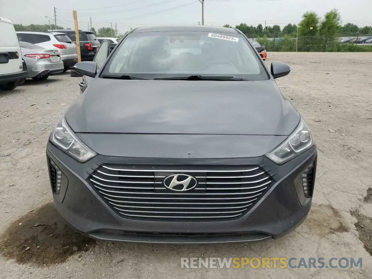 5 fotografías del automóvil dañado KMHC75LD0KU172590 HYUNDAI IONIQ 2019