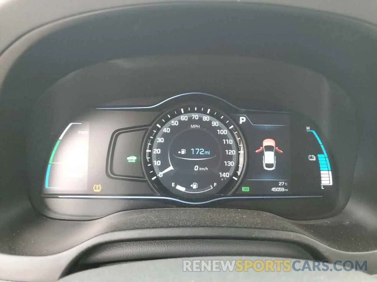 9 fotografías del automóvil dañado KMHC75LD0KU172590 HYUNDAI IONIQ 2019