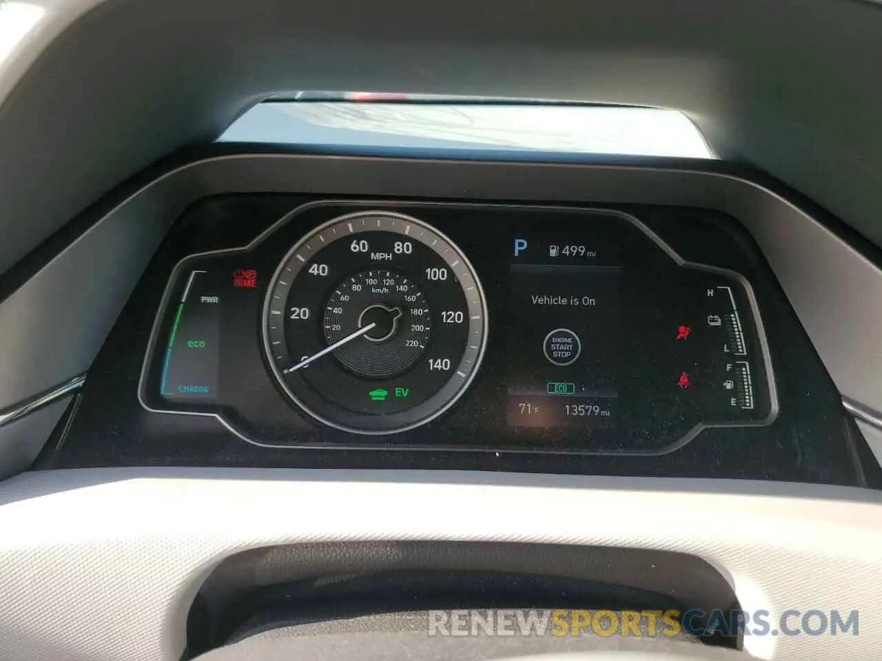 9 fotografías del automóvil dañado KMHC65LC0LU219743 HYUNDAI IONIQ 2020