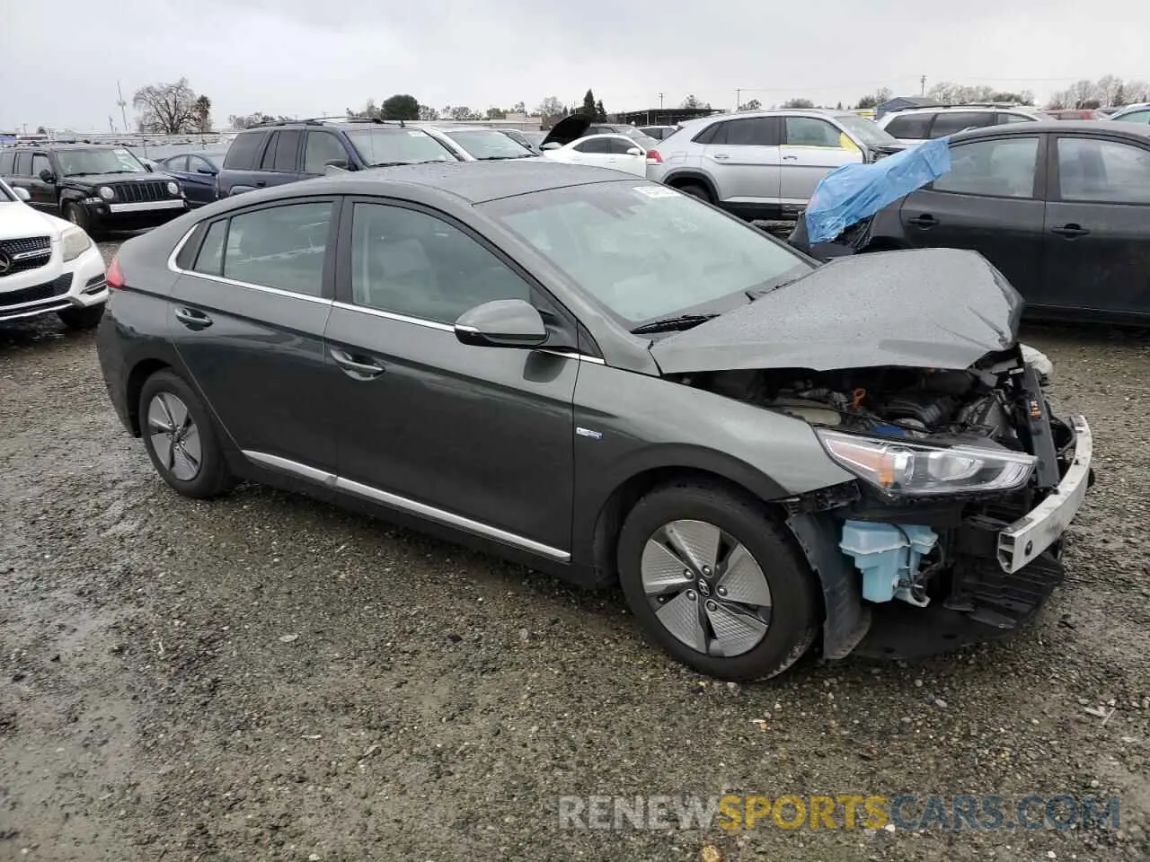 4 fotografías del automóvil dañado KMHC75LC2LU234192 HYUNDAI IONIQ 2020